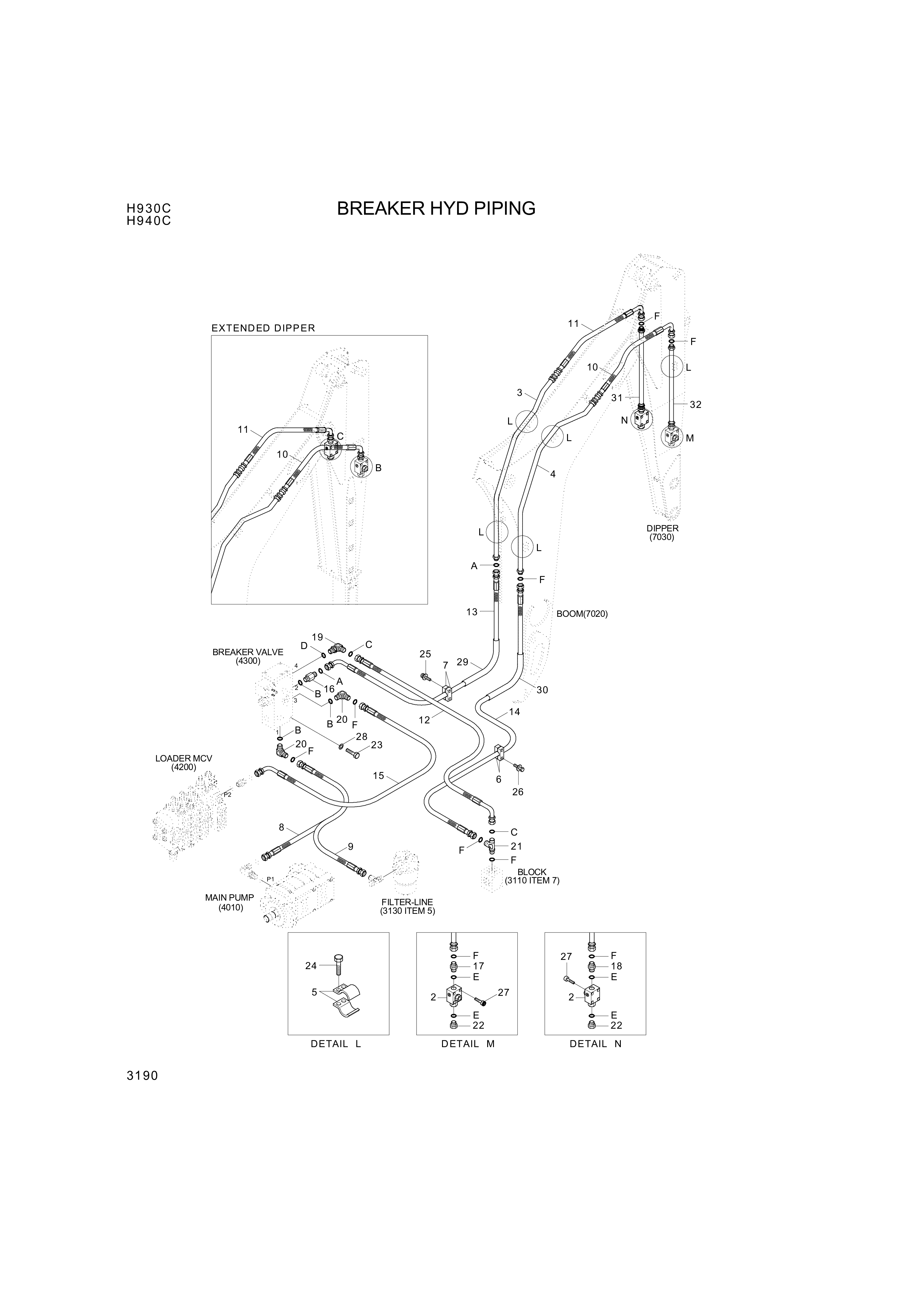 drawing for Hyundai Construction Equipment P930-062014 - HOSE ASSY-ORFS&THD (figure 2)