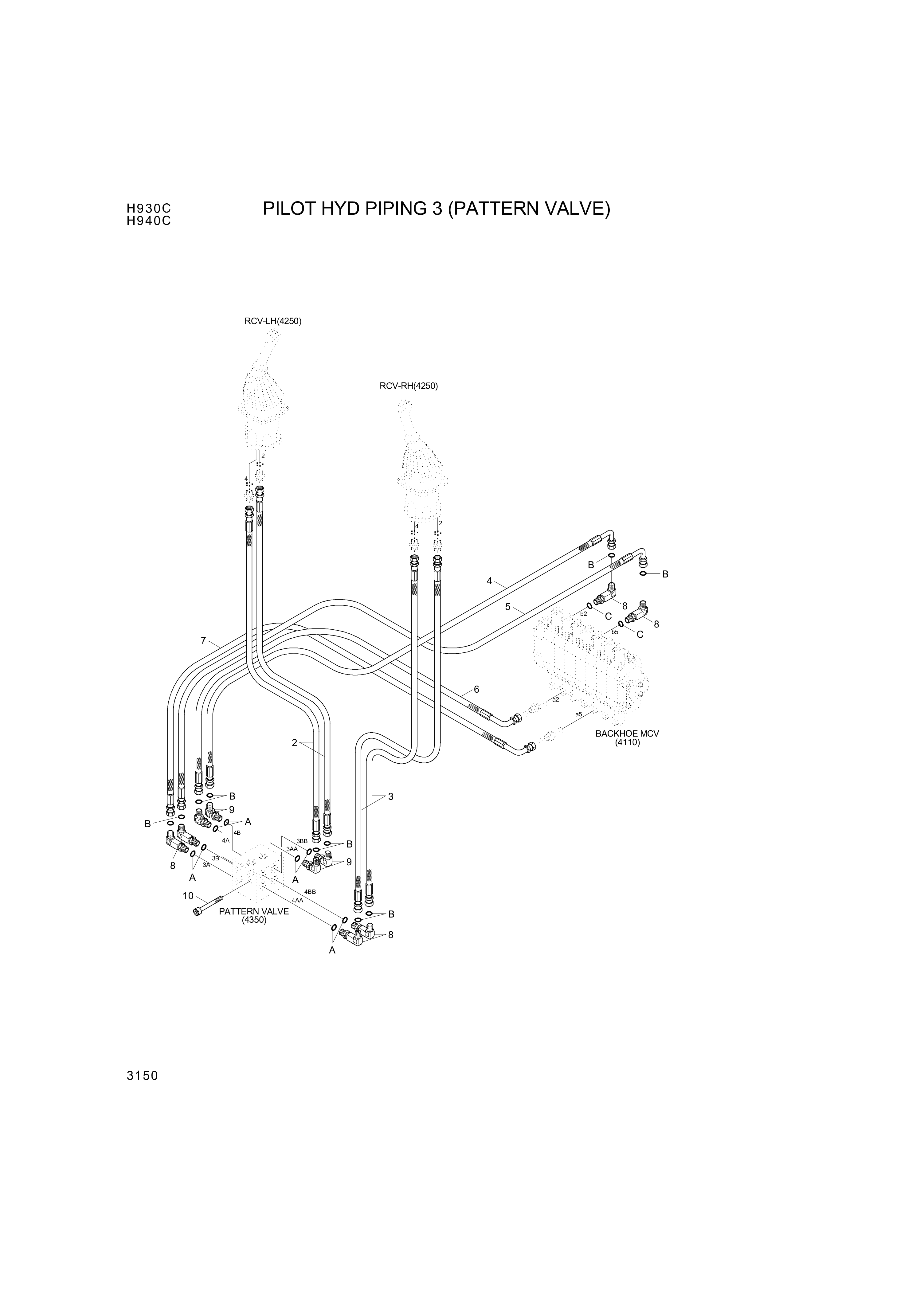 drawing for Hyundai Construction Equipment P930-042014 - HOSE ASSY-ORFS&THD (figure 3)