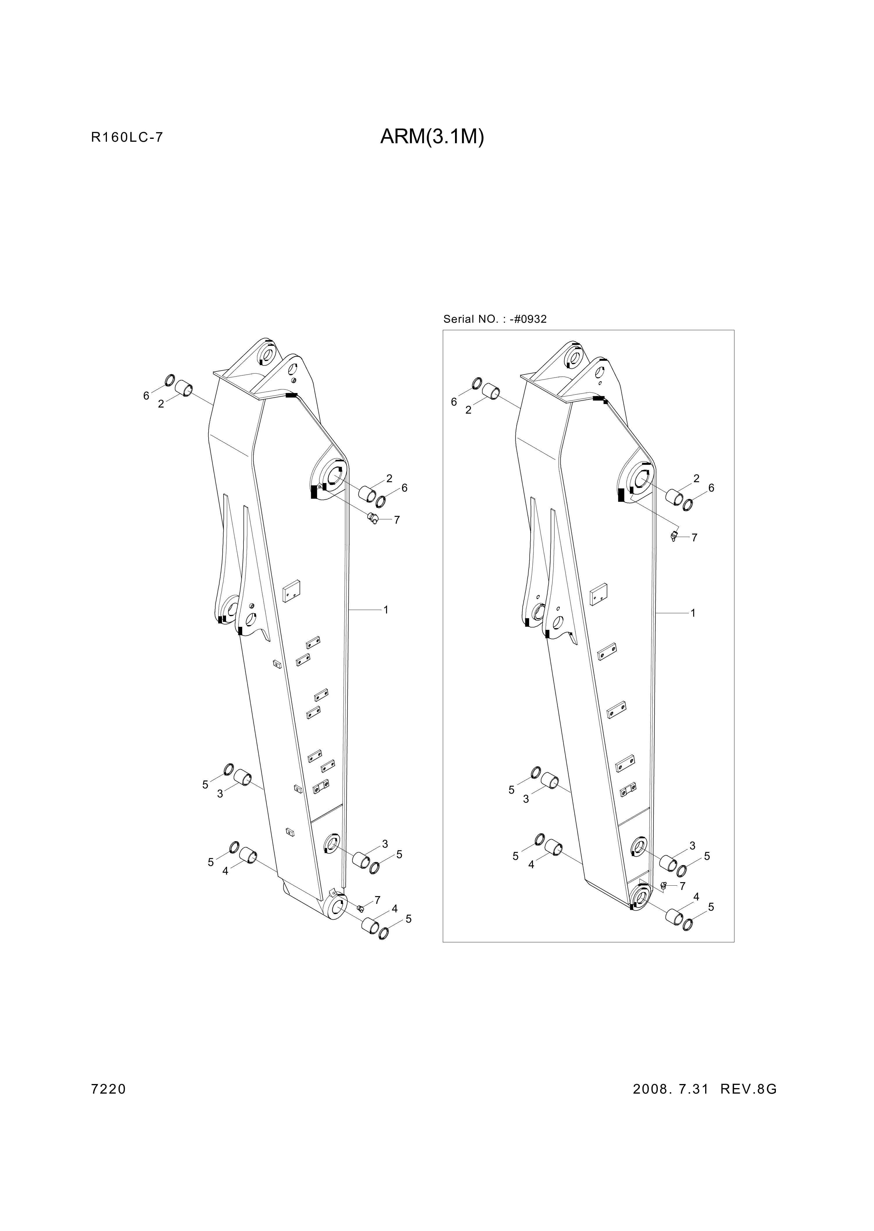 drawing for Hyundai Construction Equipment 61EN-12330 - BUSHING-BRONZE (figure 1)