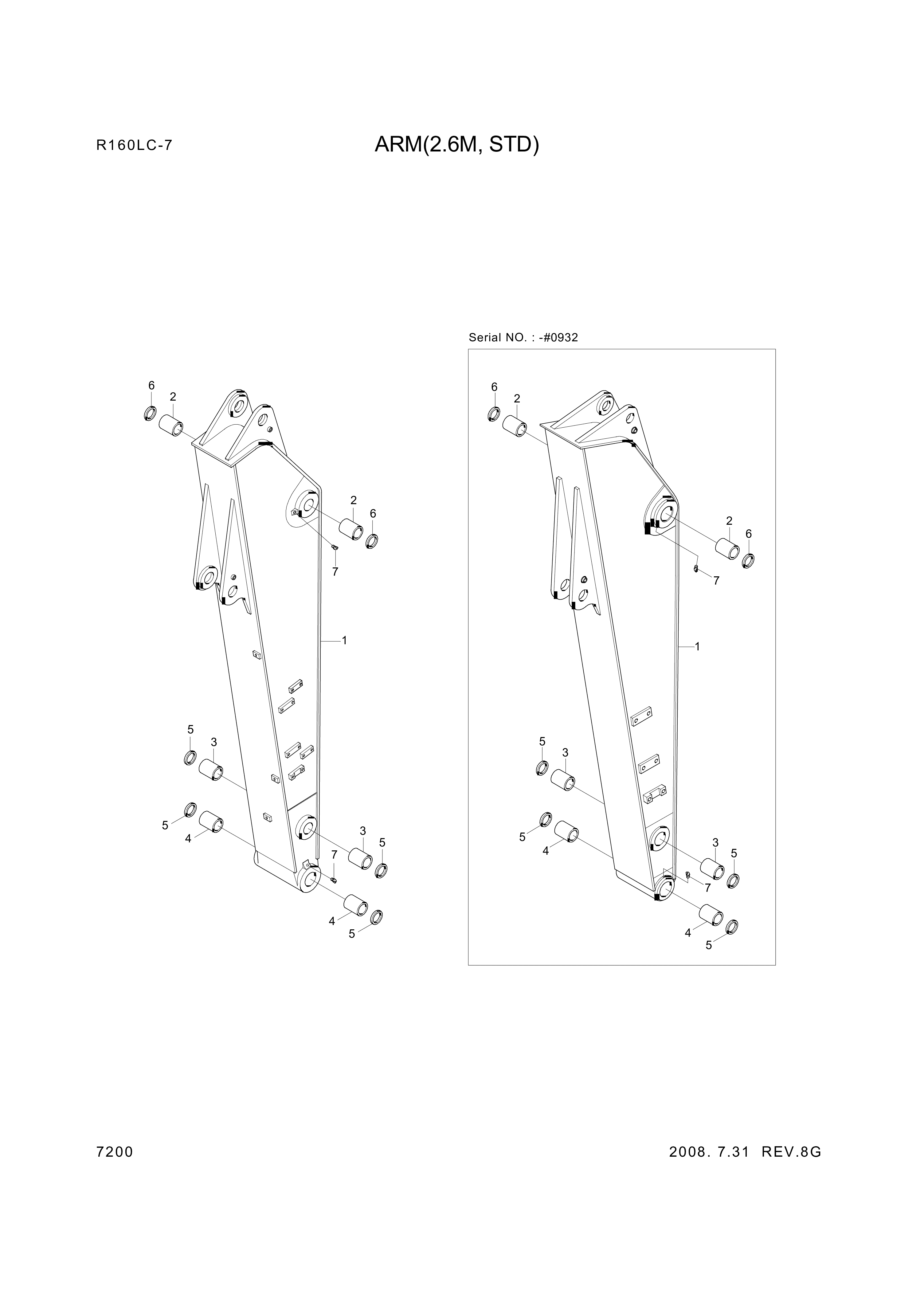 drawing for Hyundai Construction Equipment 61EN-12330 - BUSHING-BRONZE (figure 3)