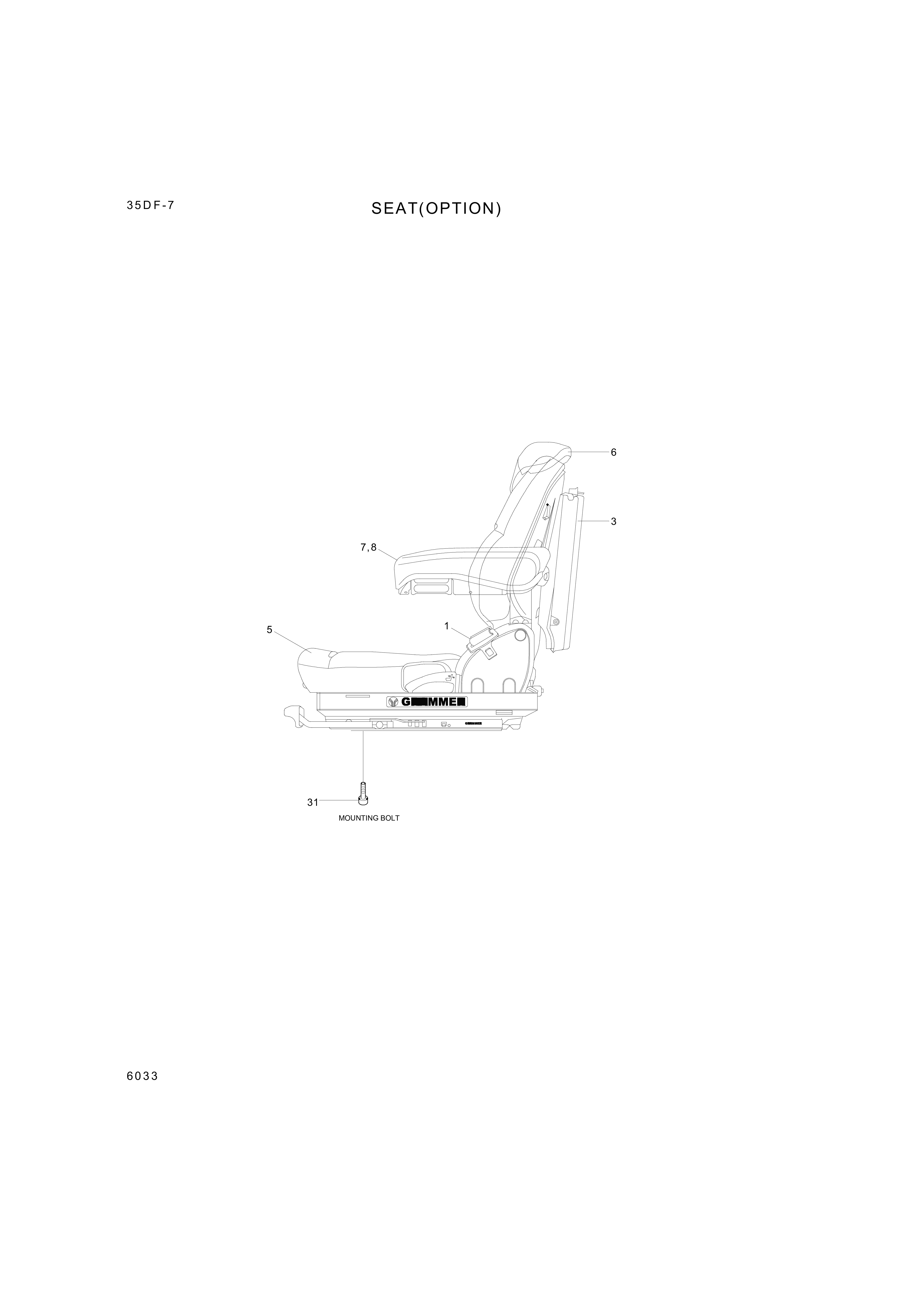 drawing for Hyundai Construction Equipment 1079674 - Seat Belt (figure 3)