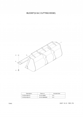 drawing for Hyundai Construction Equipment 61LD-20020 - BUCKET ASSY (figure 1)
