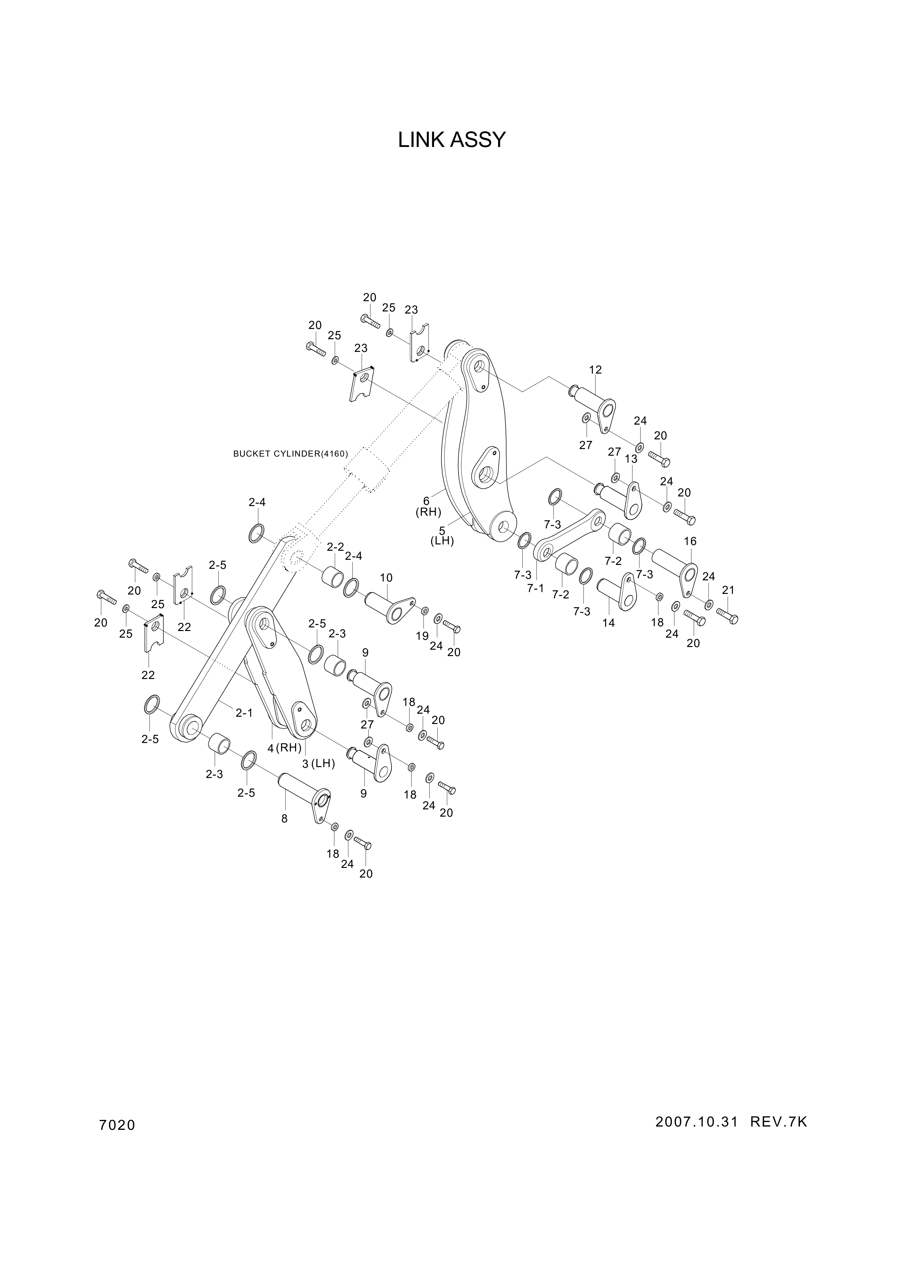 drawing for Hyundai Construction Equipment 61LD-10520 - BUSHING-PIN (figure 2)