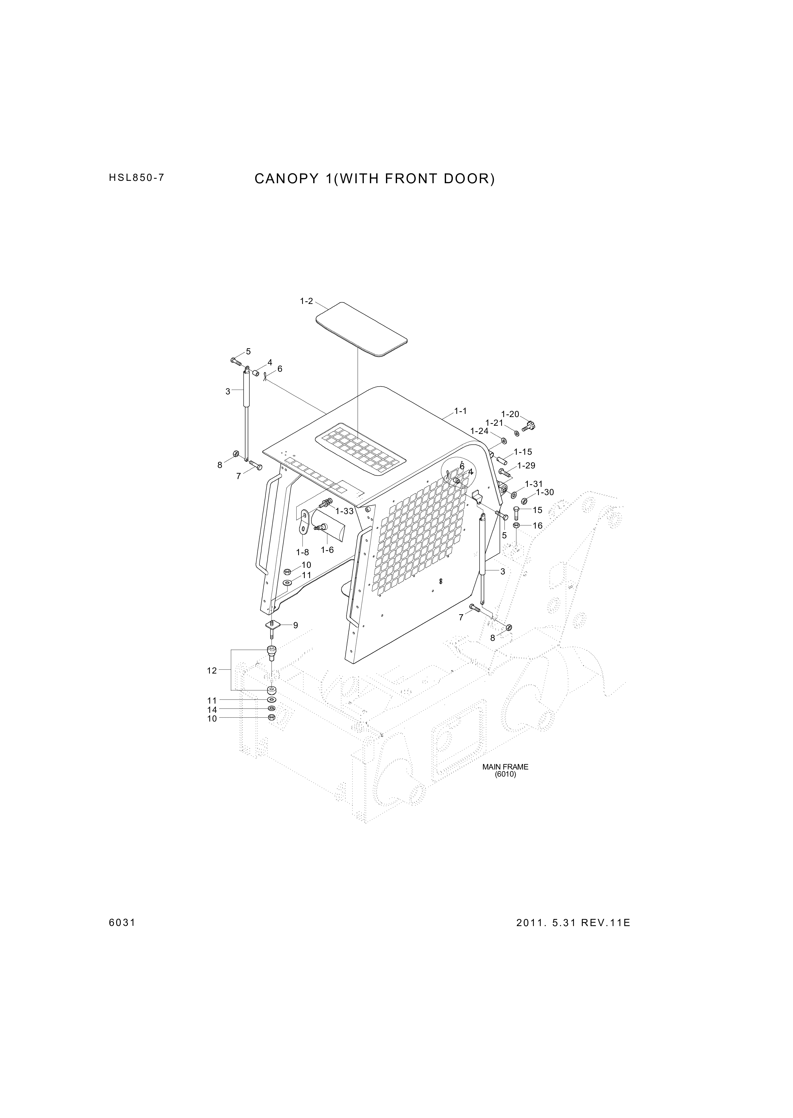 drawing for Hyundai Construction Equipment S205-16300B - NUT-HEX (figure 1)