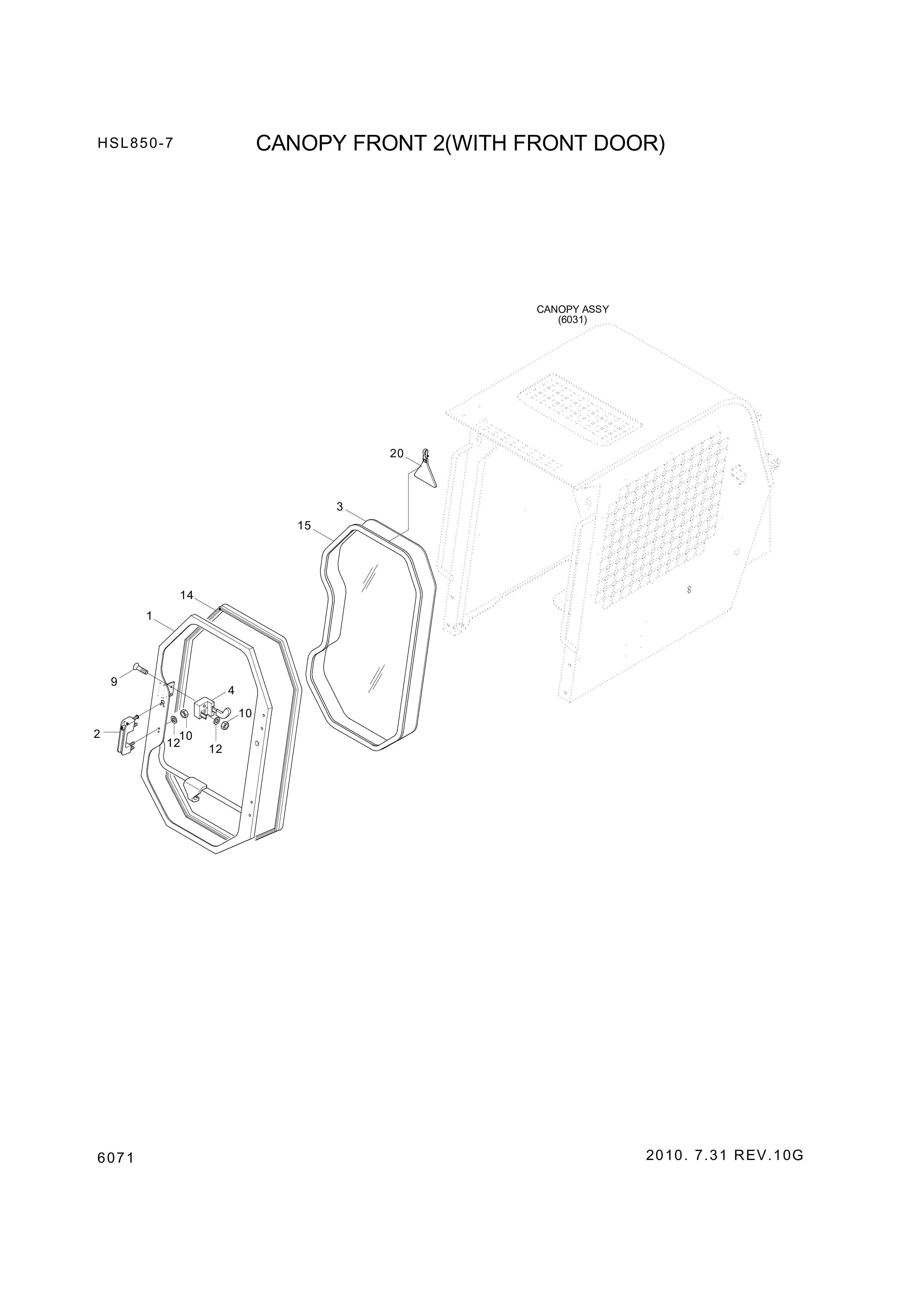 Technical drawing of Hyundai Construction Equipment S275-06000B NUT-SELF with dimensions and layout (figure 4)