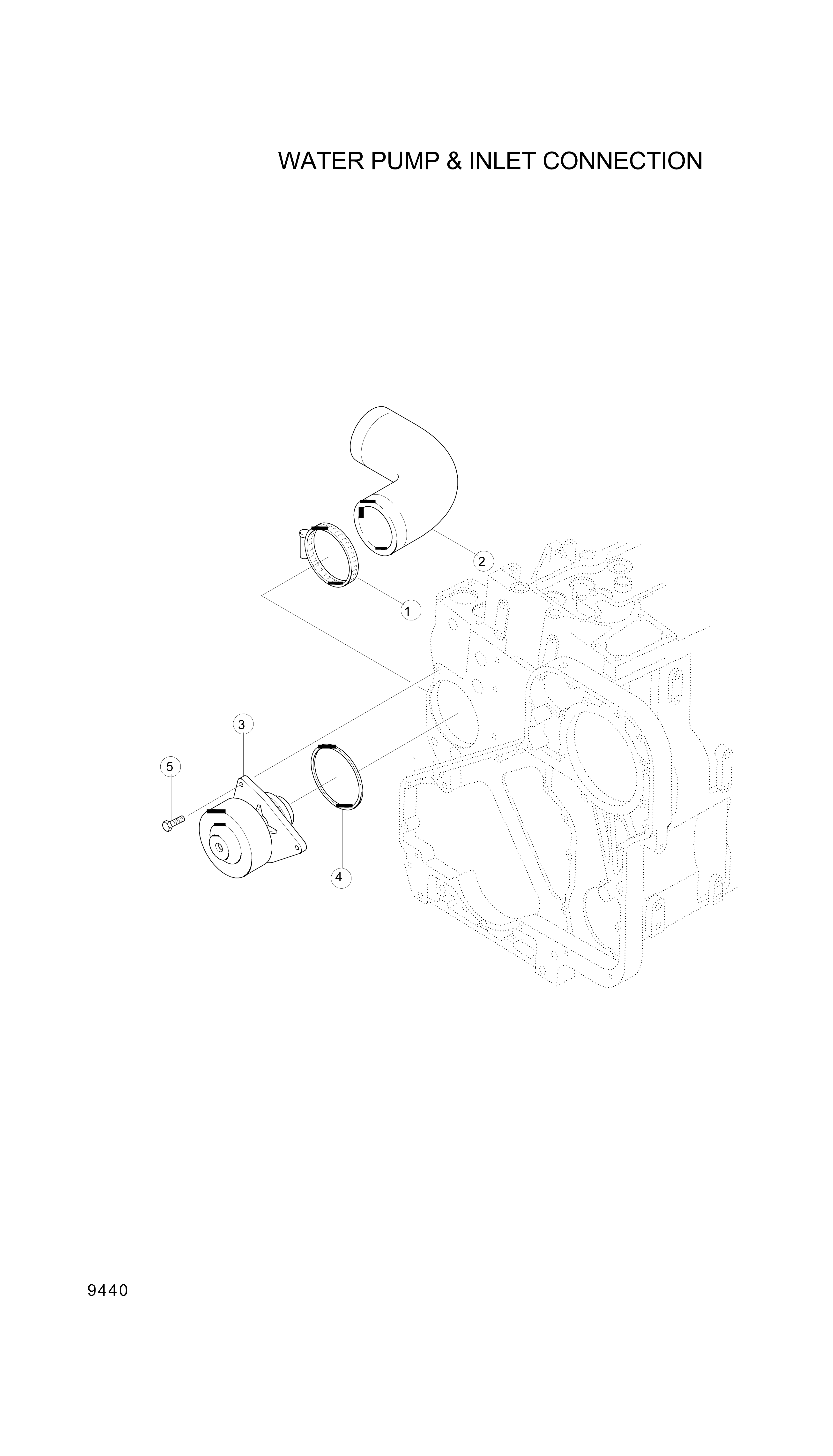 drawing for Hyundai Construction Equipment YUBP-06148 - PUMP ASSY-WATER (figure 1)