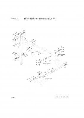 Technical drawing of Hyundai Construction Equipment S461-800902 PIN-SPLIT with dimensions and layout (figure 2)