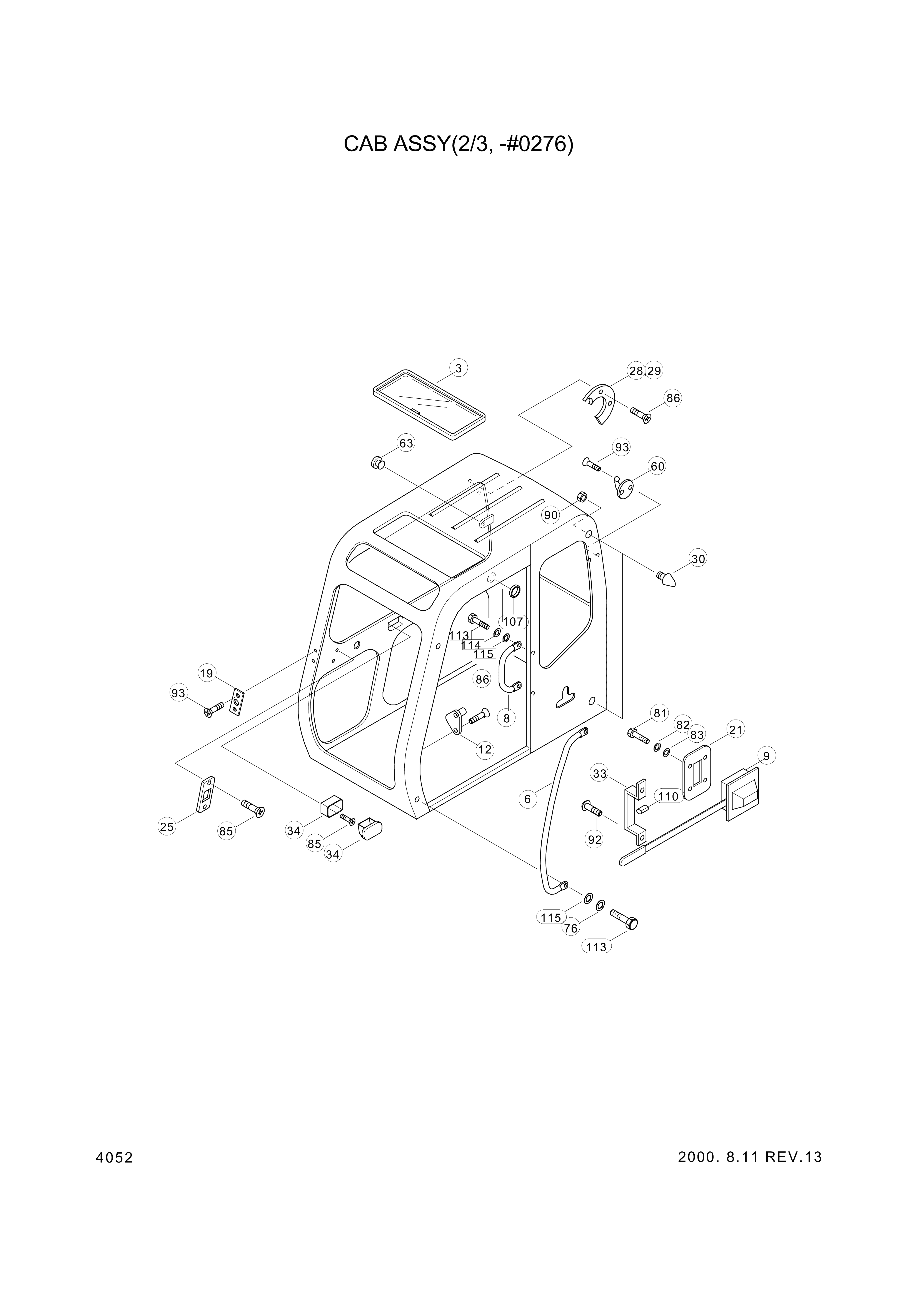 drawing for Hyundai Construction Equipment S151-030162 - BOLT-TAP (figure 1)