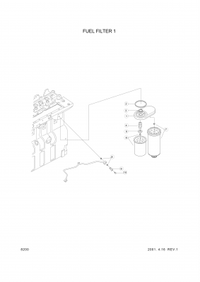 Technical drawing of Hyundai Construction Equipment YUBP-07052 NUT with dimensions and layout (figure 5)