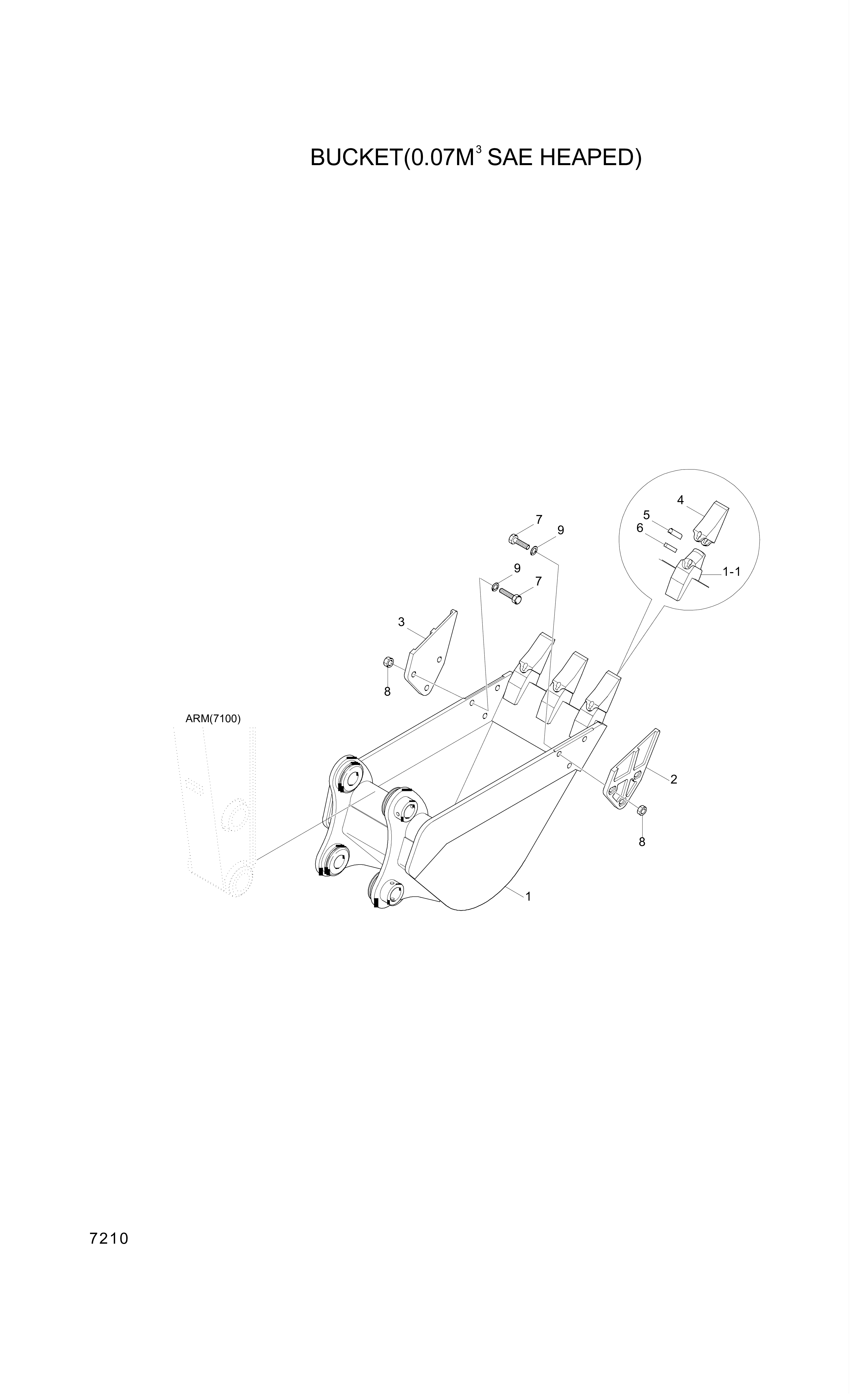 drawing for Hyundai Construction Equipment 61M8-39010 - BUCKET (figure 1)