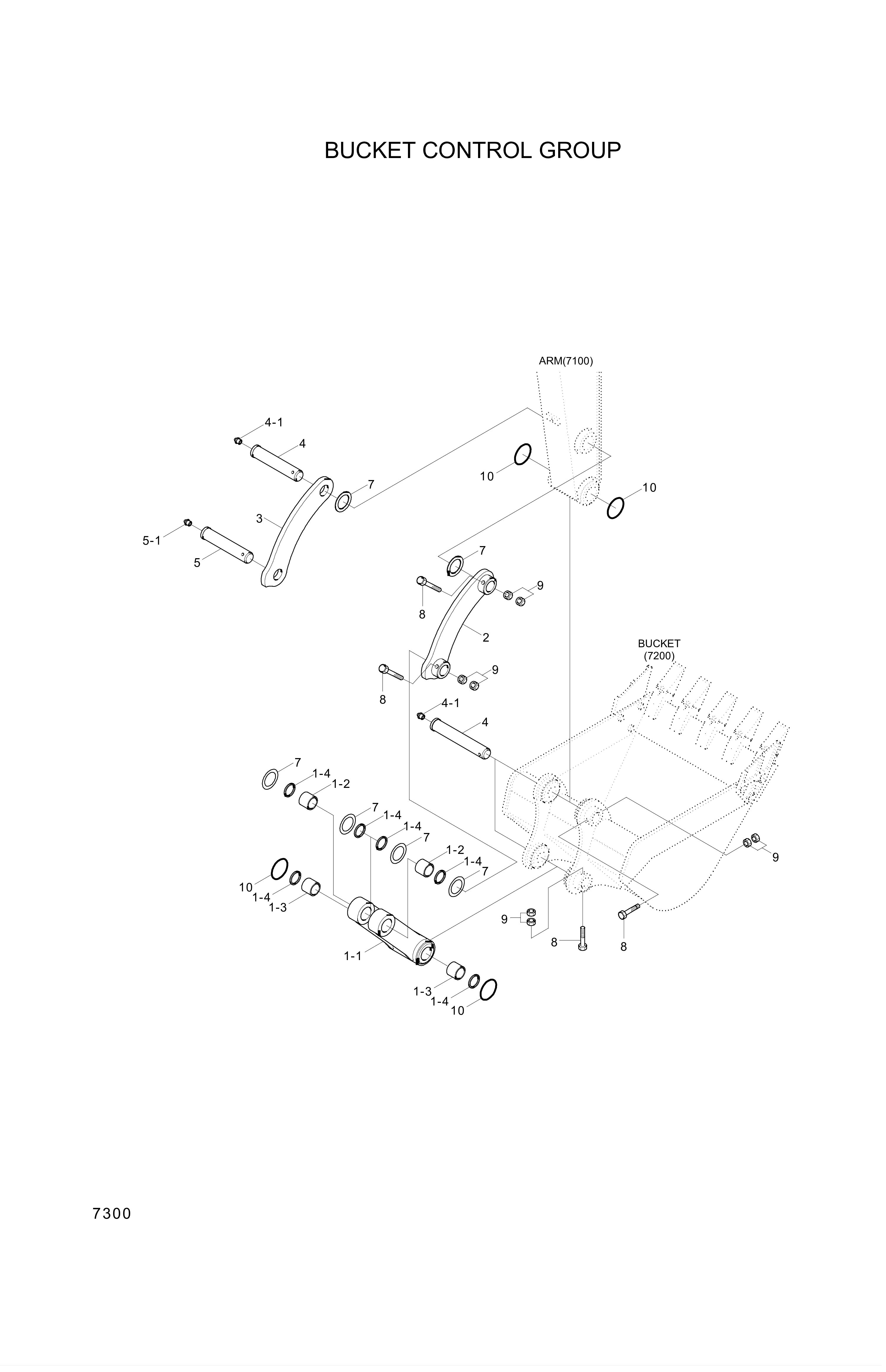 drawing for Hyundai Construction Equipment 61M8-53200 - PIN-JOINT (figure 1)