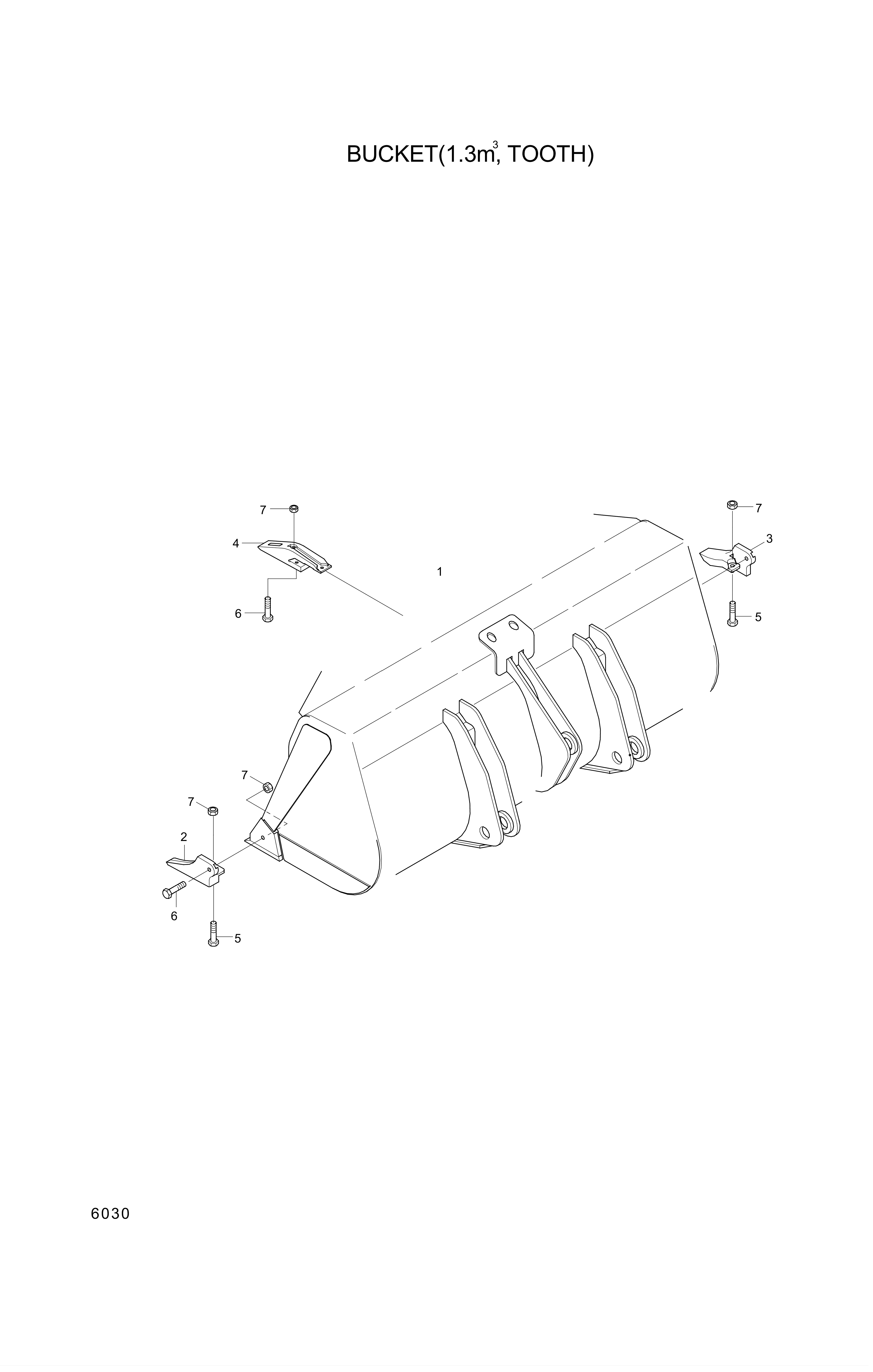 drawing for Hyundai Construction Equipment 61L9-00021 - BUCKET (figure 2)