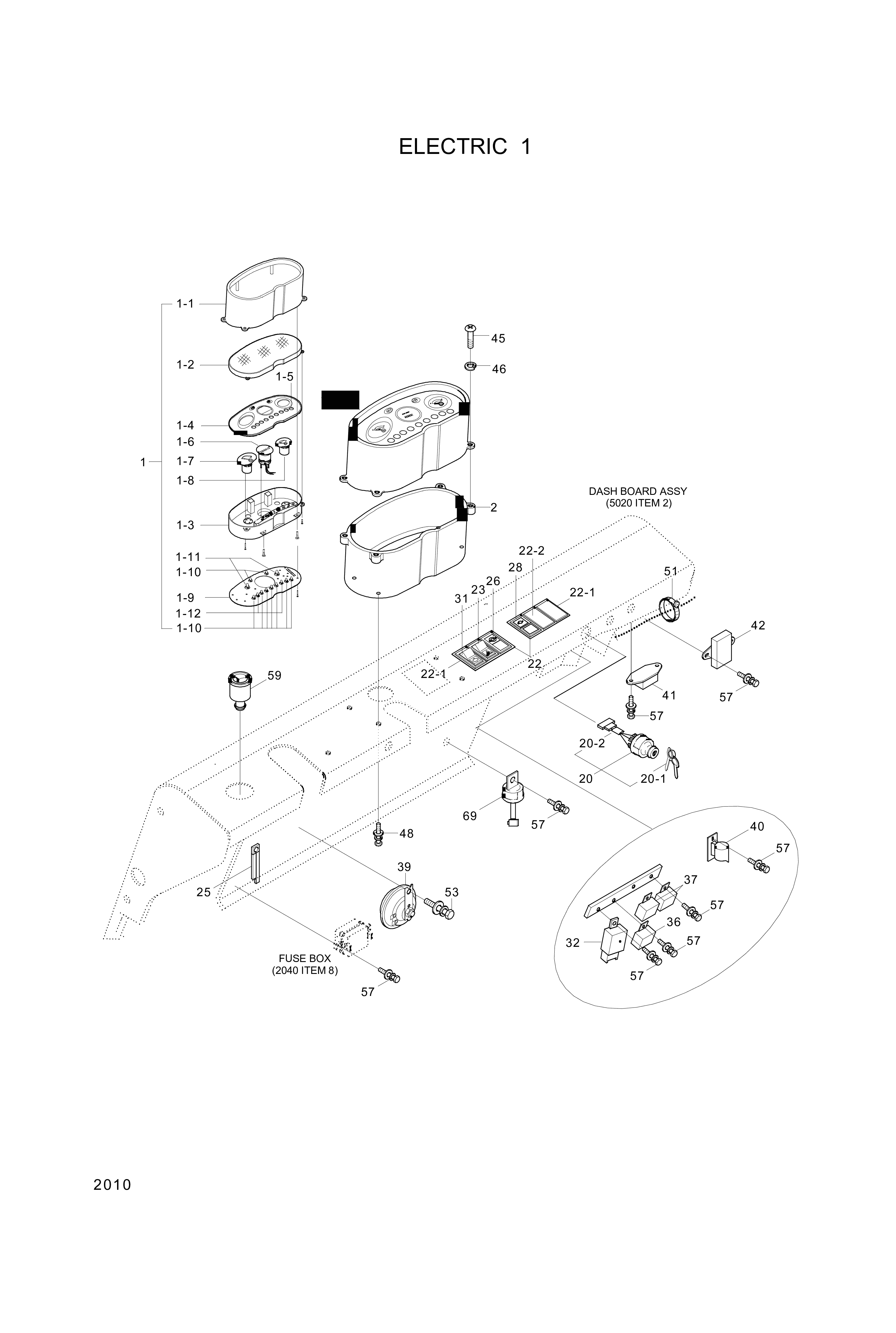 drawing for Hyundai Construction Equipment 21FF-10070 - LAMP-WARNING (figure 1)