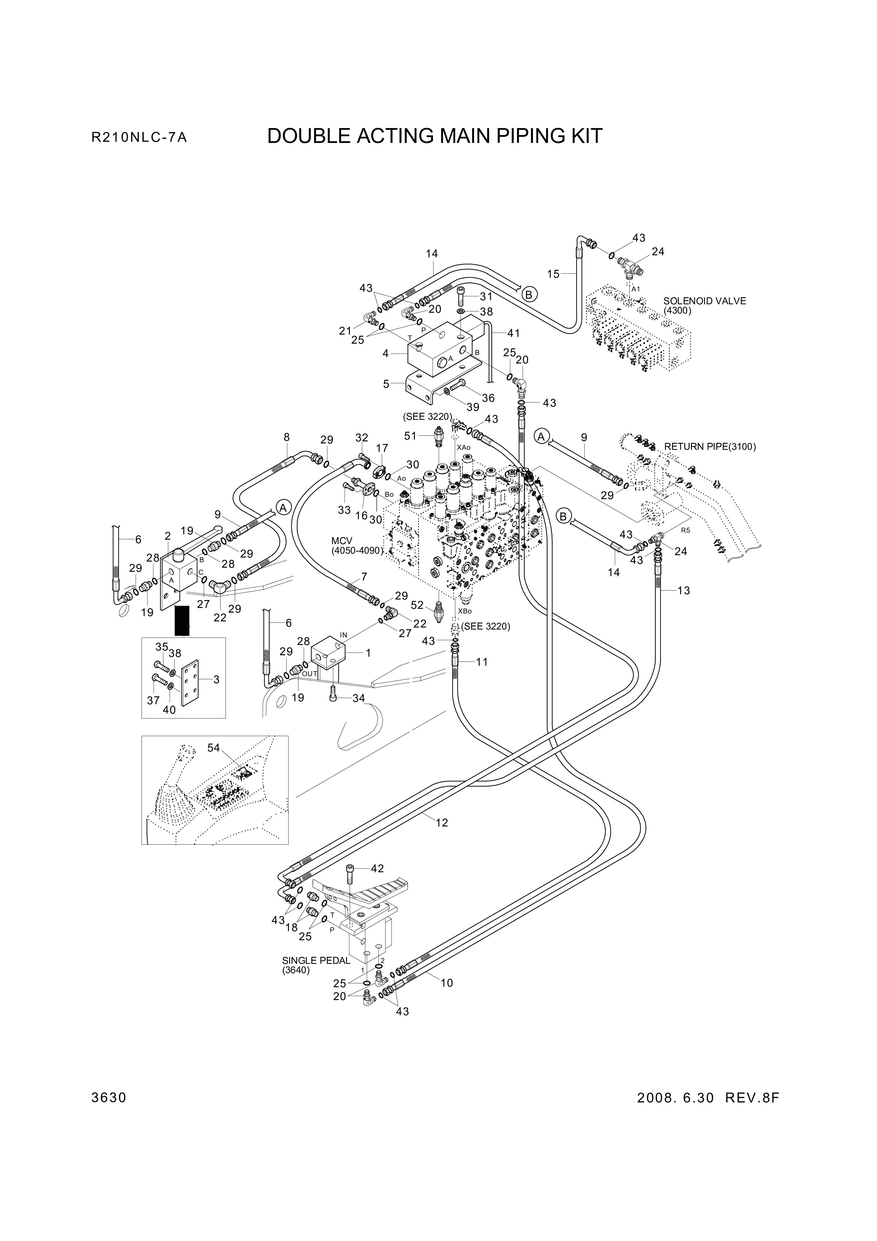 drawing for Hyundai Construction Equipment P930-042070 - HOSE ASSY-ORFS&THD (figure 1)