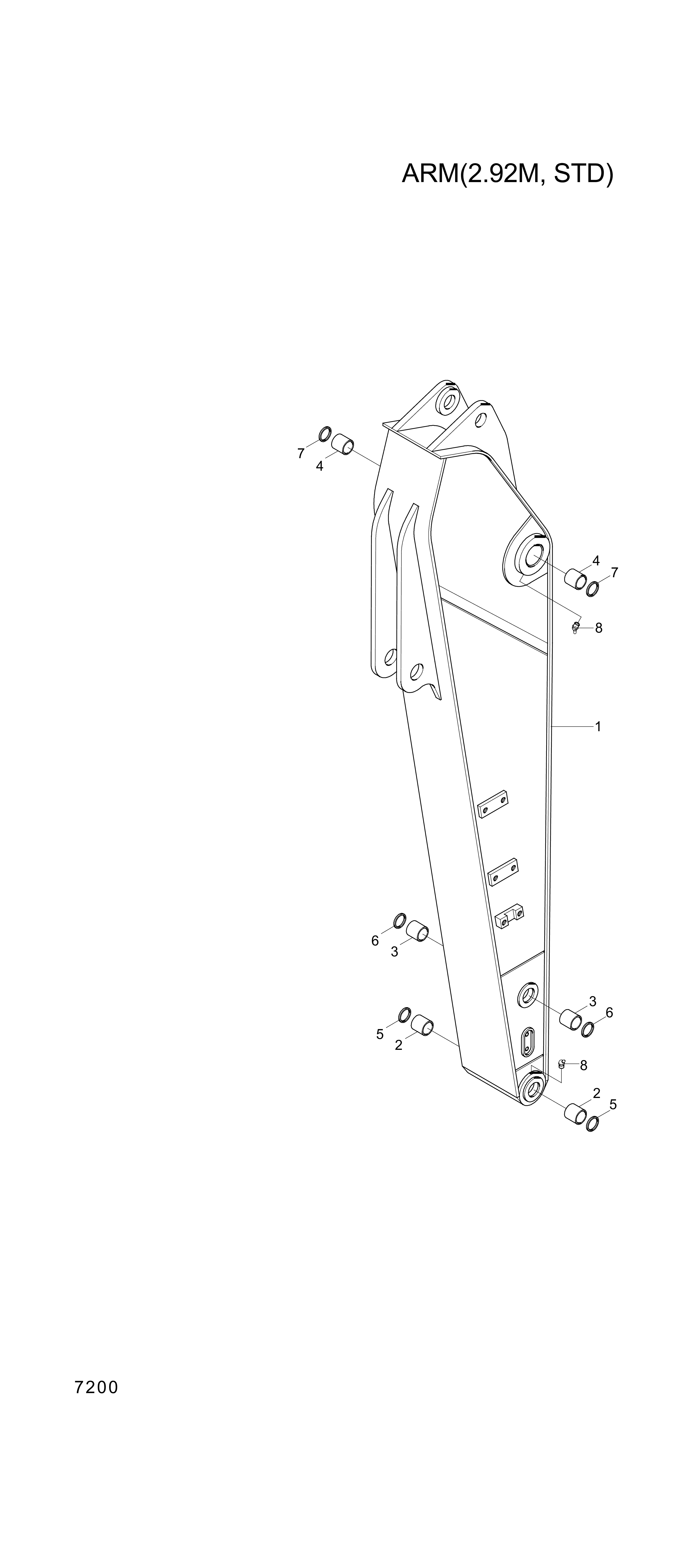 Technical drawing of Hyundai Construction Equipment 61EN-17100 BUSHING-PIN with dimensions and layout (figure 4)