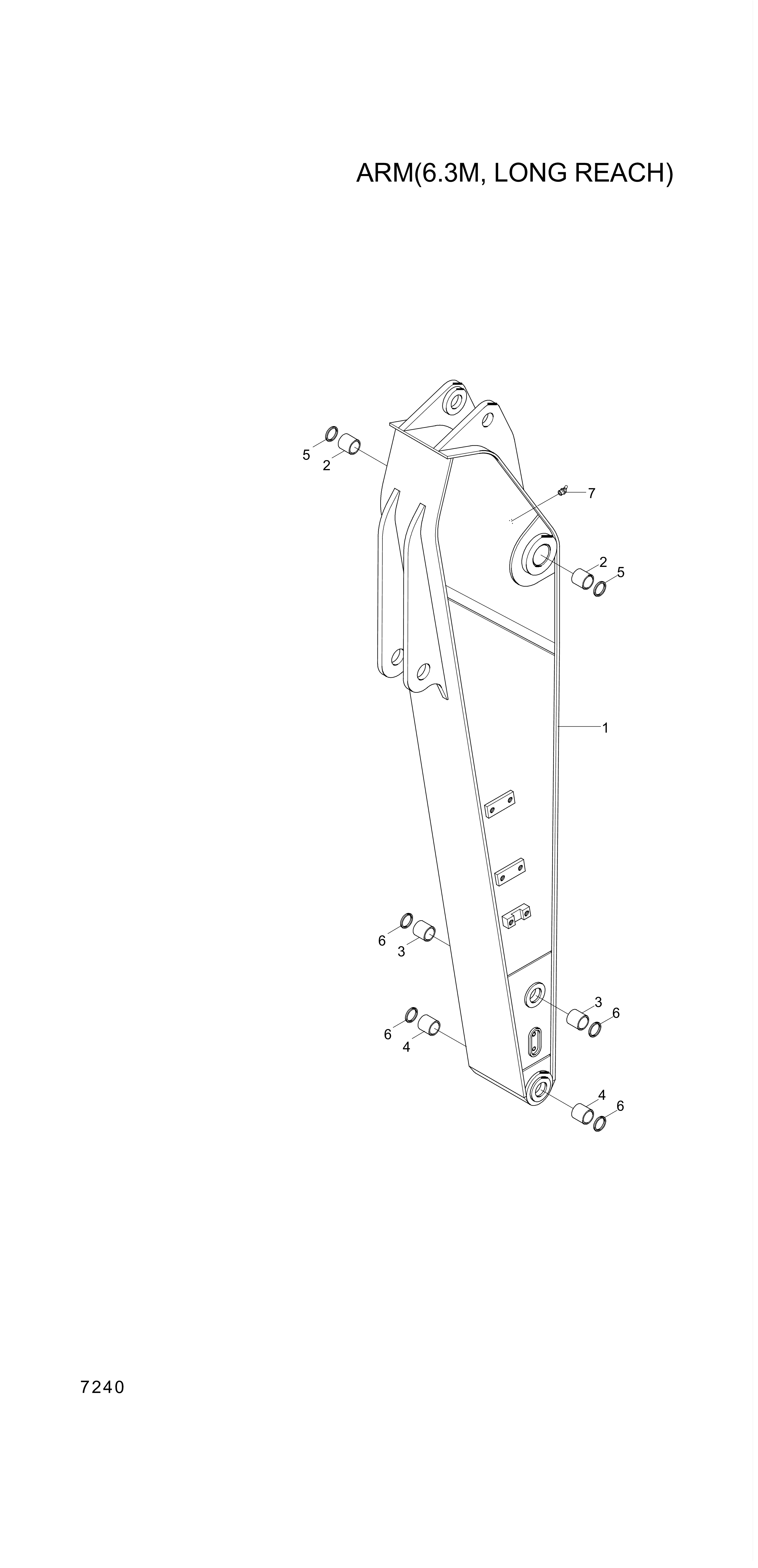 drawing for Hyundai Construction Equipment 61EN-12200 - BUSHING-BRONZE (figure 1)