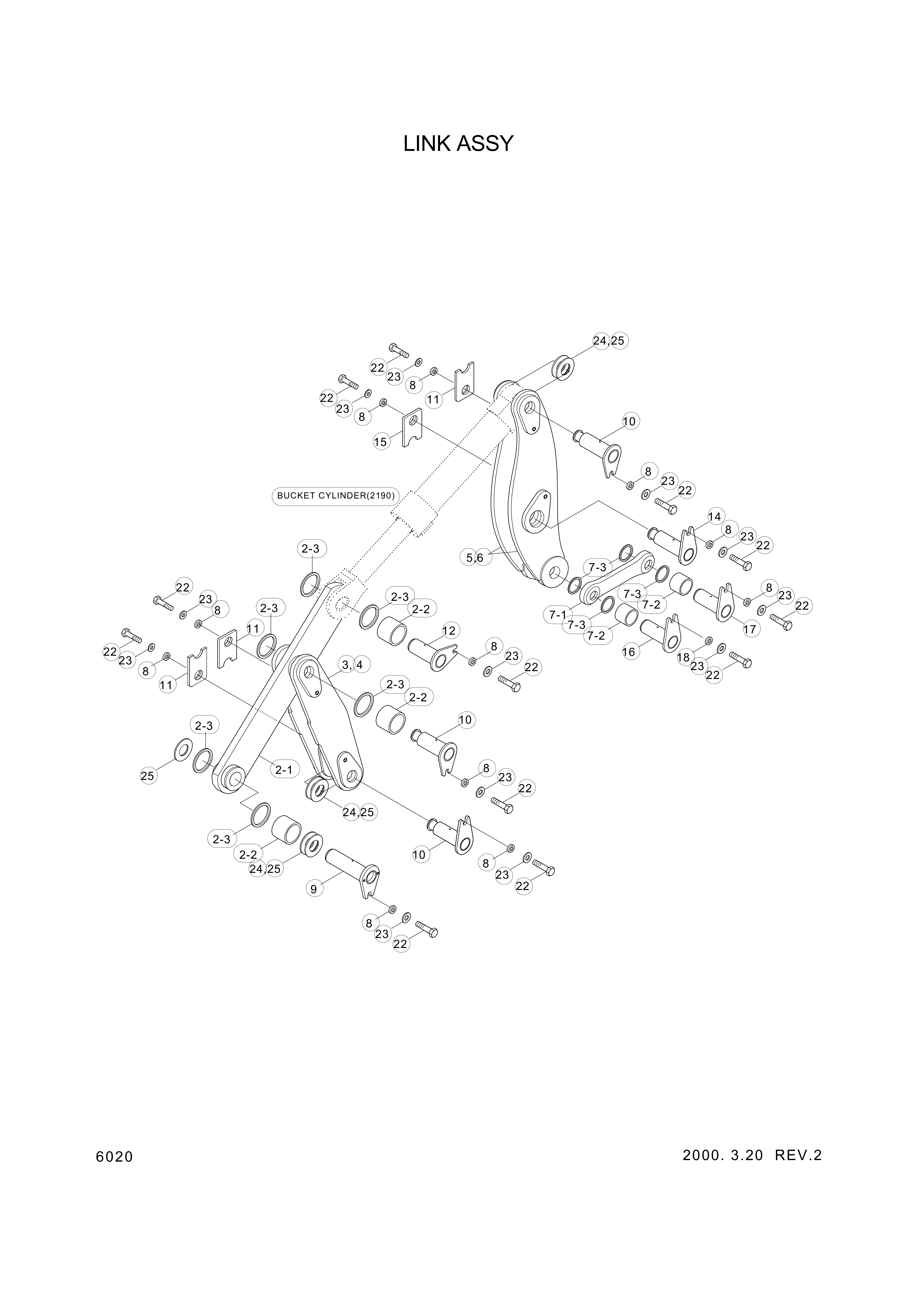 drawing for Hyundai Construction Equipment 61L8-30400 - BOSS (figure 2)