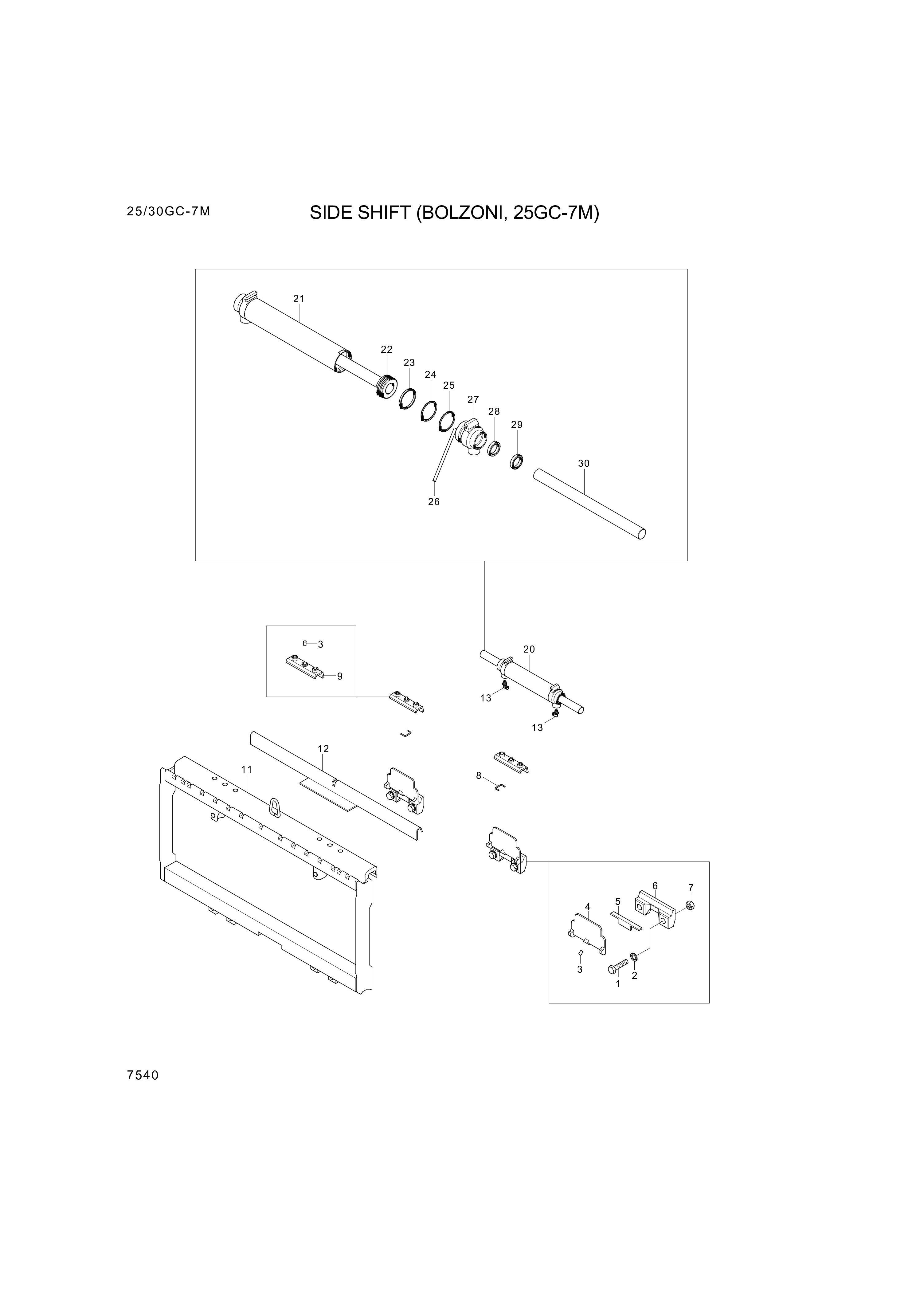 drawing for Hyundai Construction Equipment 101031190C - FRAME (figure 1)