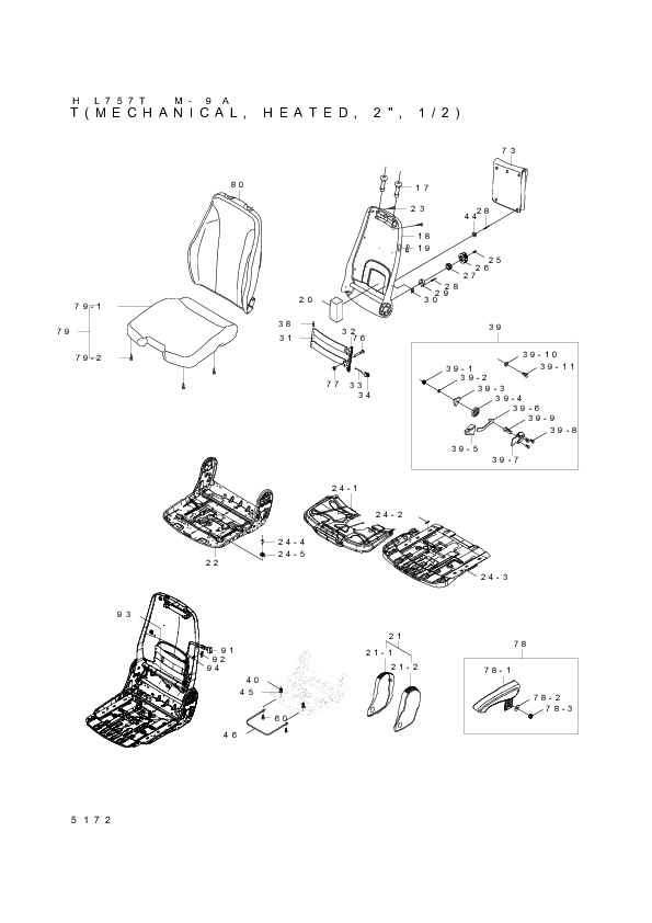 drawing for Hyundai Construction Equipment 2048950 - Handle (figure 2)