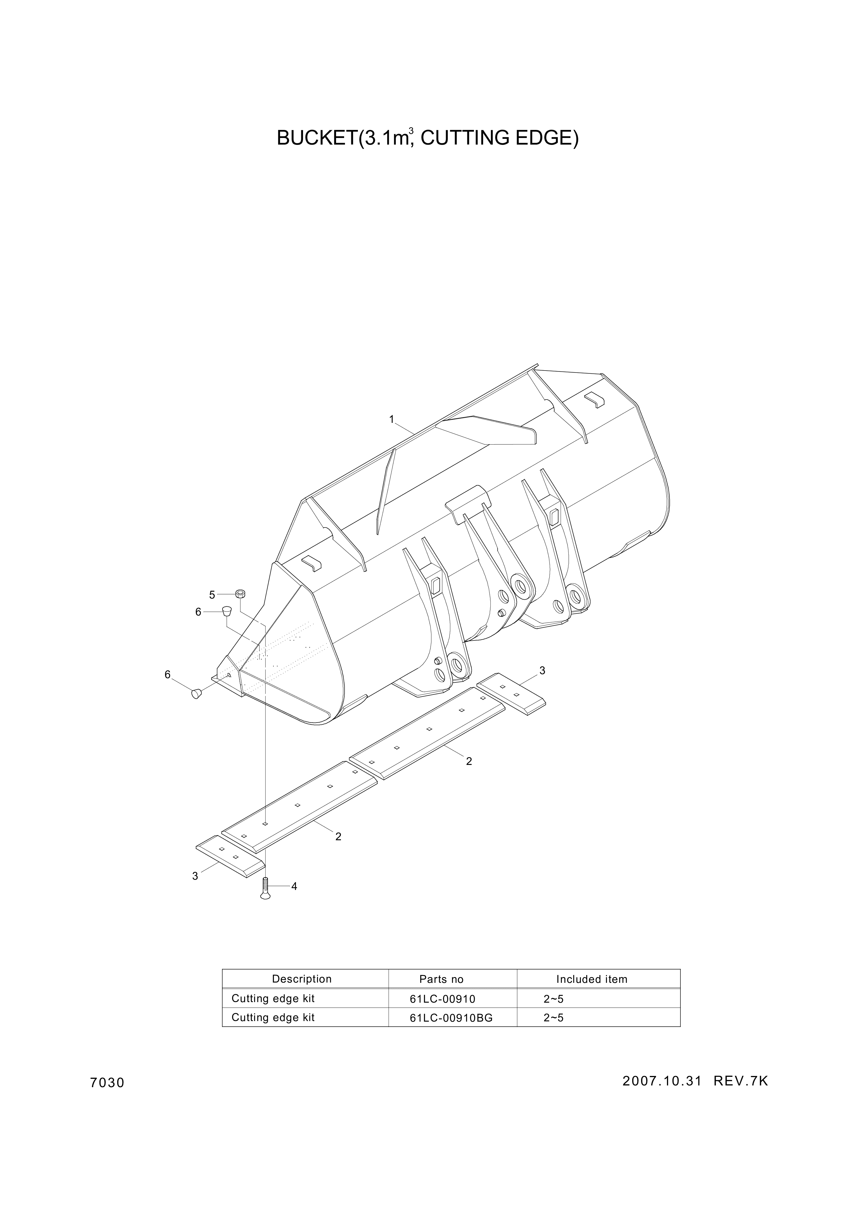 drawing for Hyundai Construction Equipment 61L1-3027 - BOLT-TOOTH (figure 1)