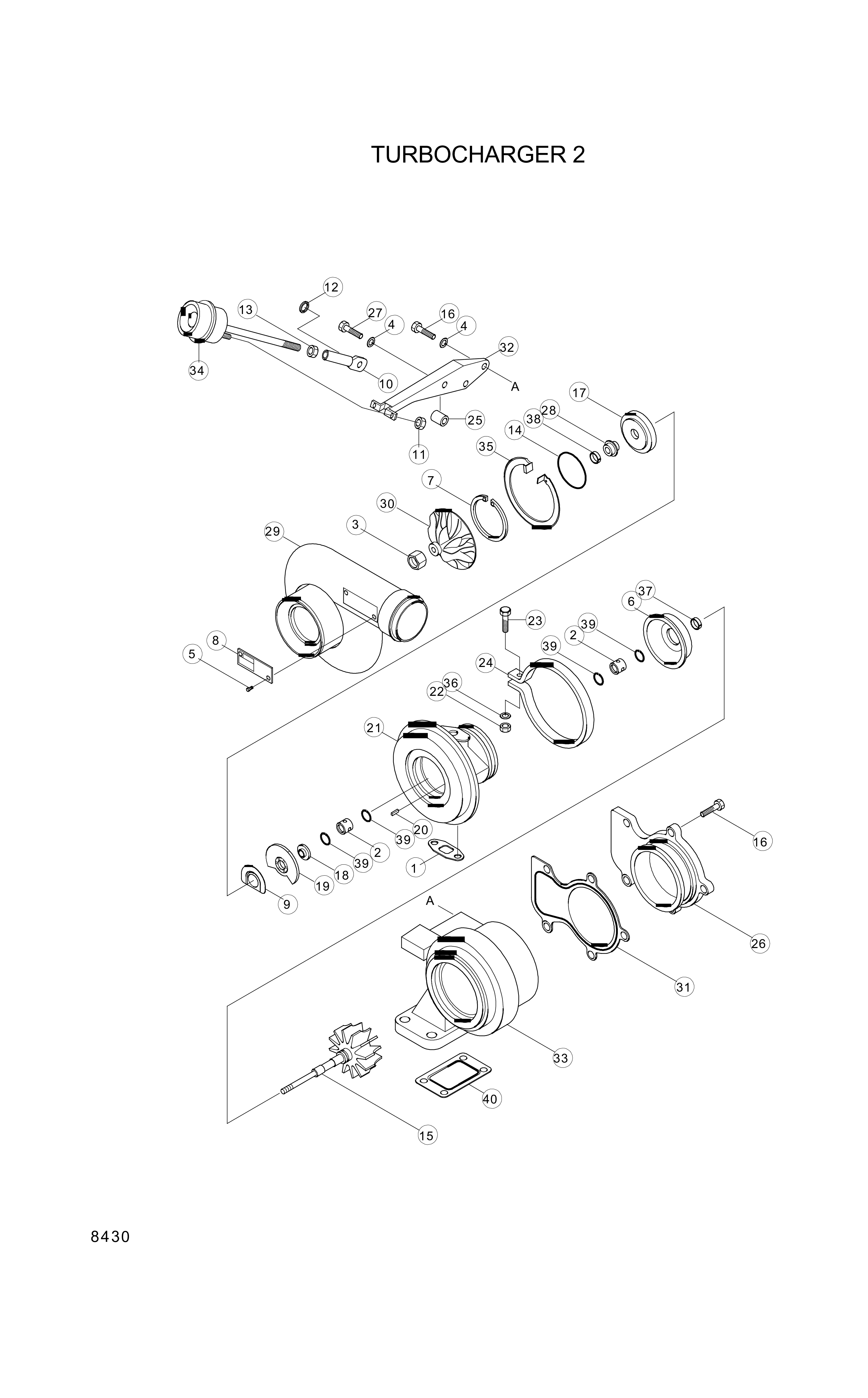 drawing for Hyundai Construction Equipment YUBP-05541 - SCREW-HEX (figure 1)