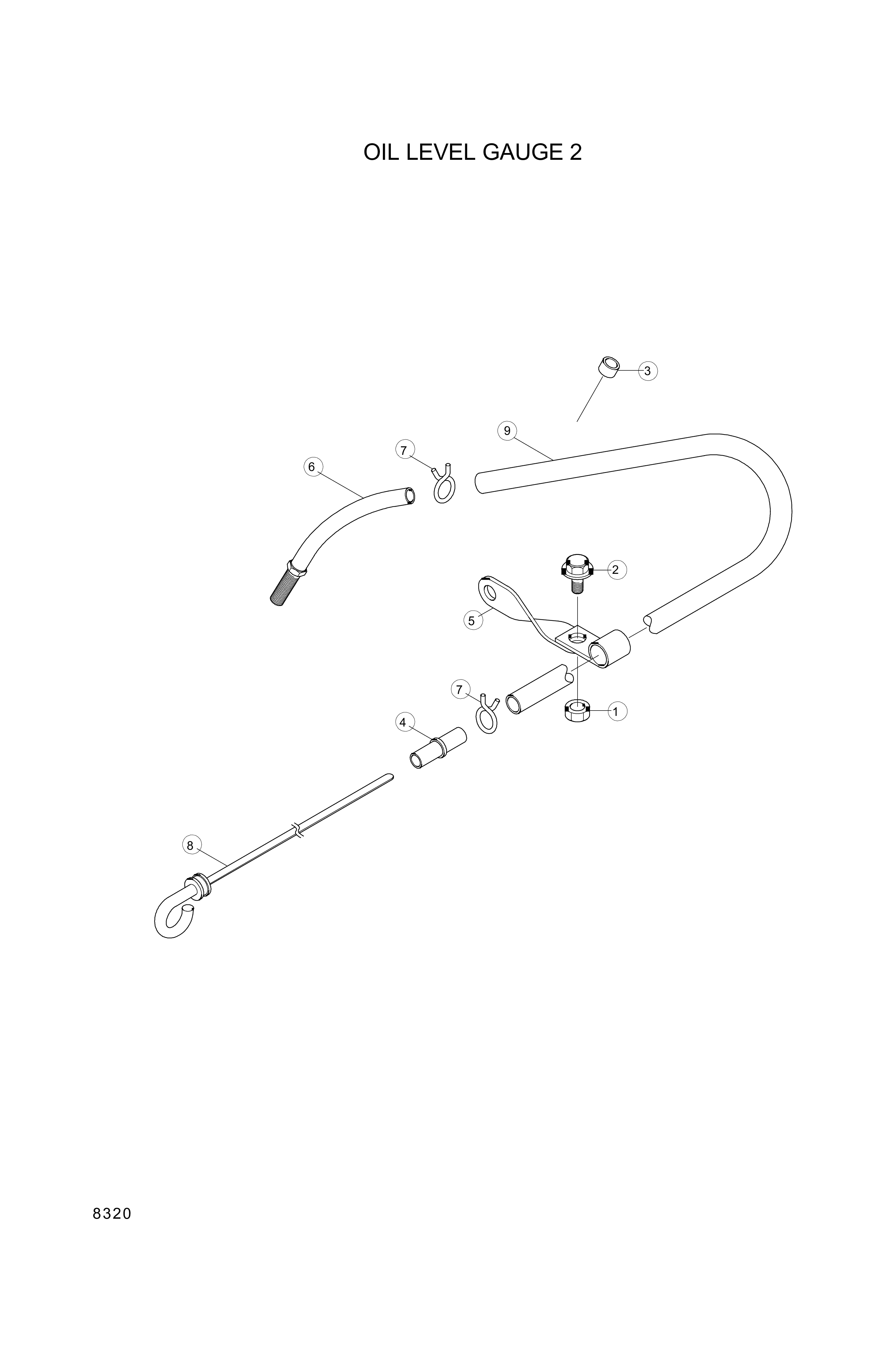 drawing for Hyundai Construction Equipment YUBP-07266 - DIPSTICK ASSY (figure 2)