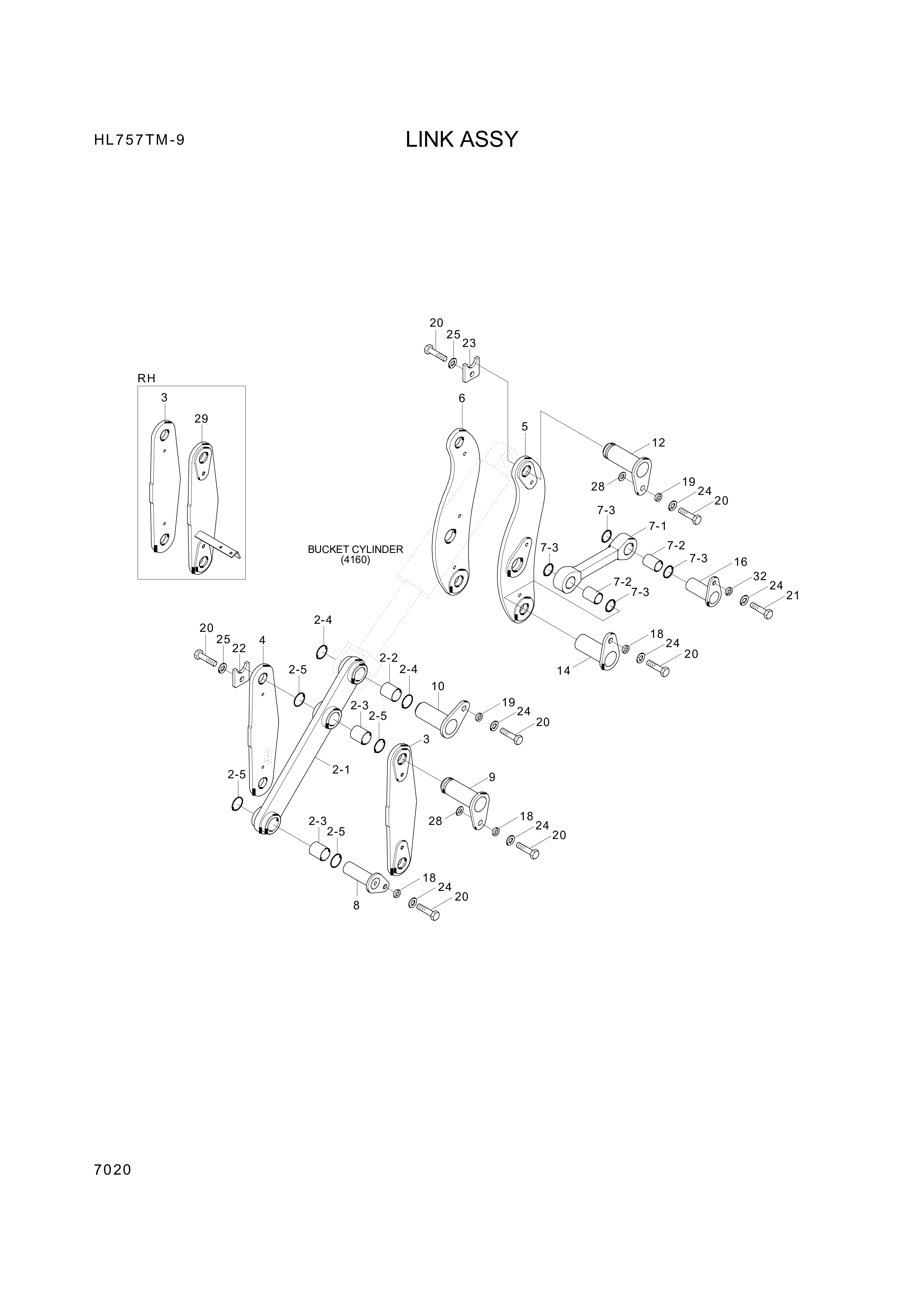 drawing for Hyundai Construction Equipment 61LM-30071 - LINK-CONTROL (figure 2)