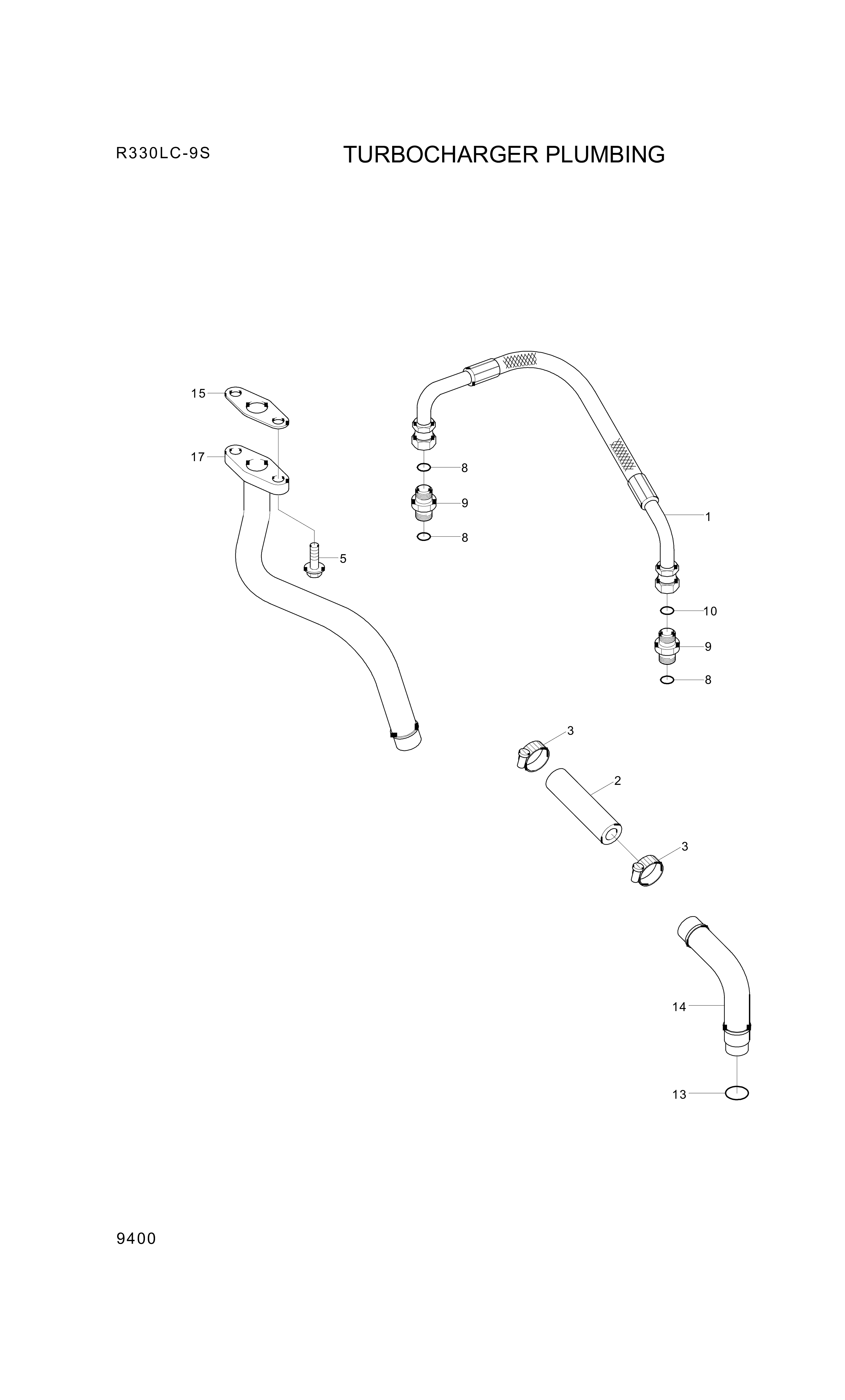 drawing for Hyundai Construction Equipment YUBP-05049 - HOSE-FLEXIBLE (figure 4)