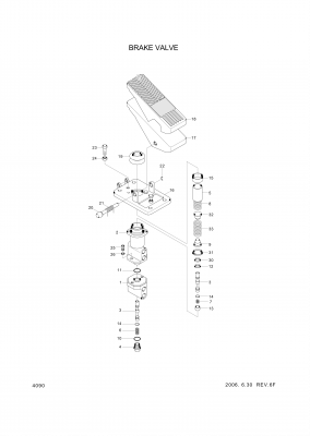 Technical drawing of Hyundai Construction Equipment XKAK-00019 RETAINER-SPRING with dimensions and layout (figure 3)