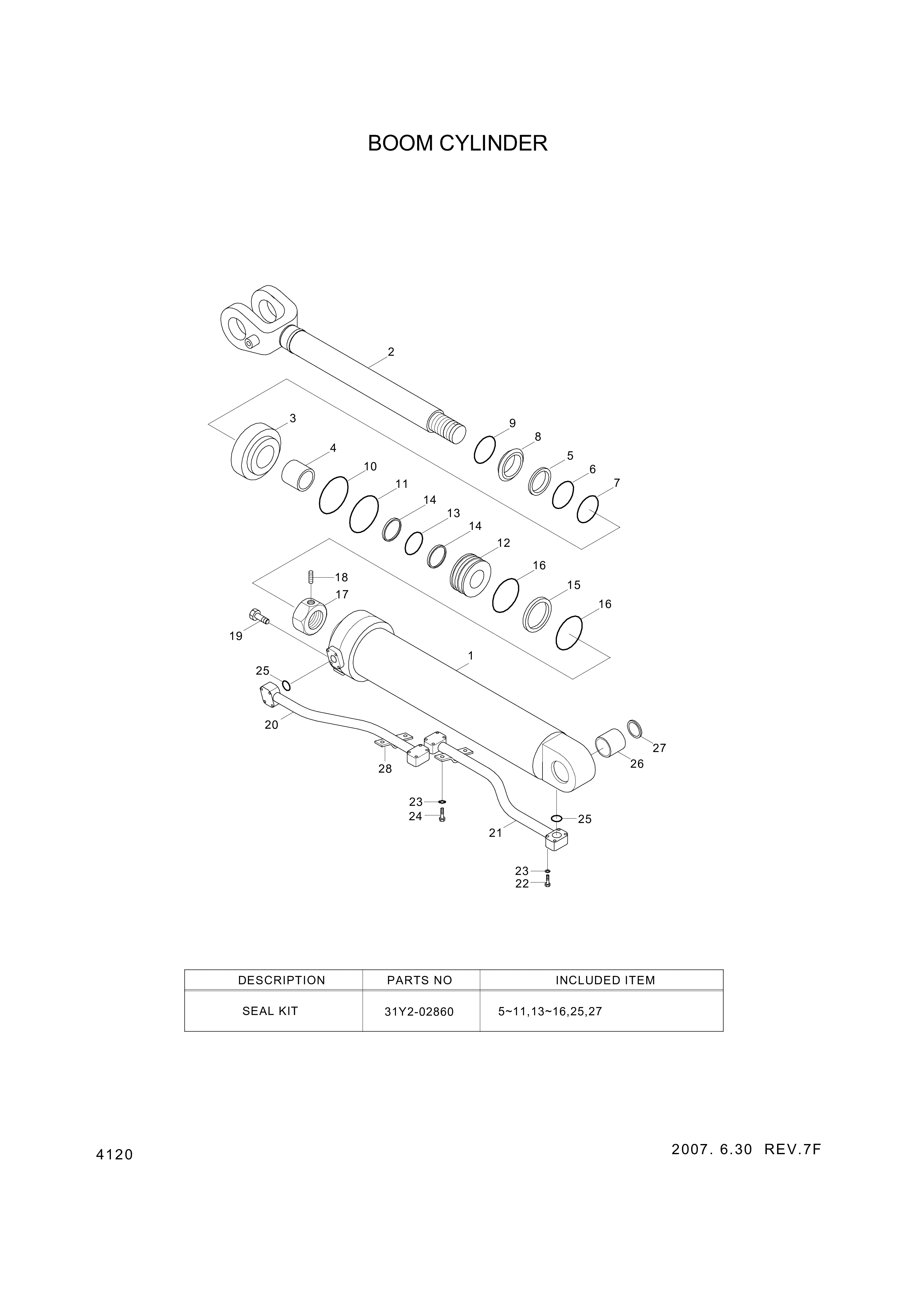 drawing for Hyundai Construction Equipment 341-14 - SEAL-PISTON (figure 5)