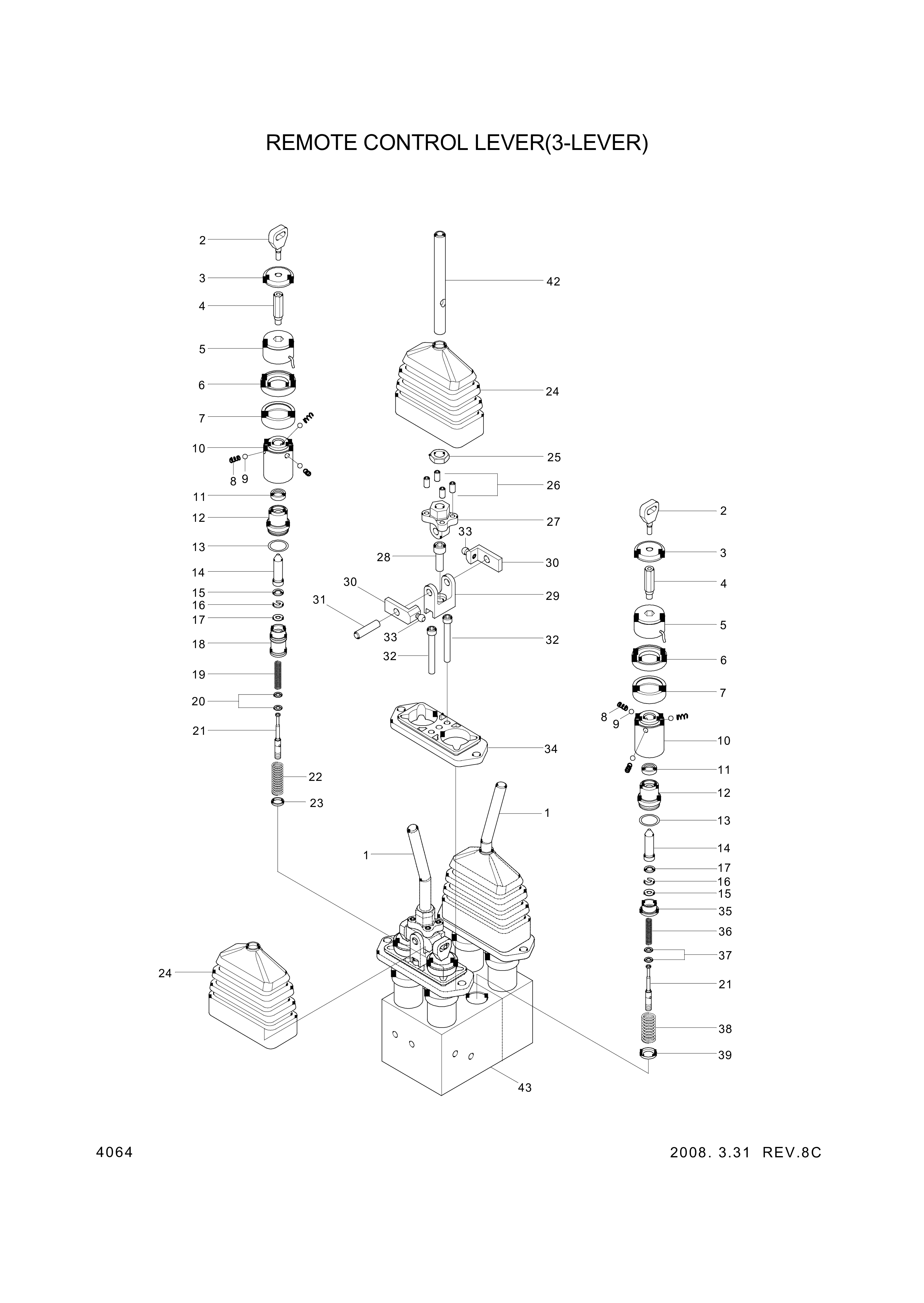 drawing for Hyundai Construction Equipment ZUAH-00012 - GUIDE-SPINDLE (figure 4)