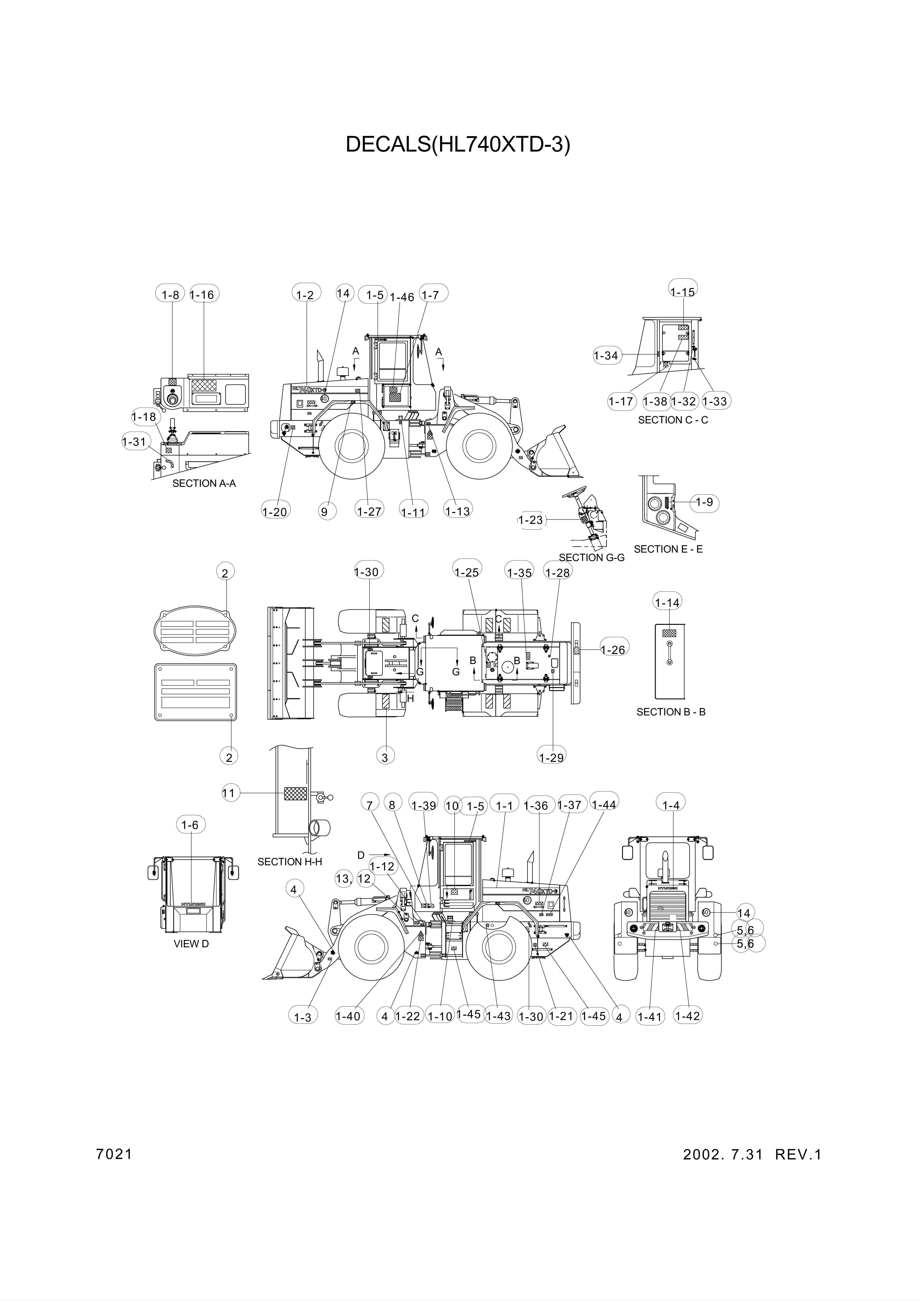 drawing for Hyundai Construction Equipment 94L3-00380 - DECAL-BUCKET STOPPER (figure 4)