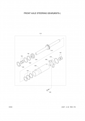 Technical drawing of Hyundai Construction Equipment 0636-011-030 SCREW-HEX with dimensions and layout (figure 4)