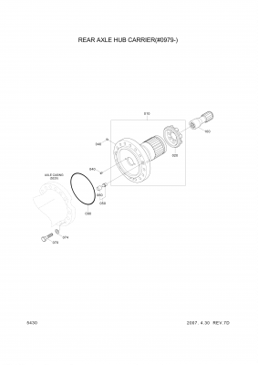 drawing for Hyundai Construction Equipment 4472-239-143 - CARRIER-HUB (figure 1)