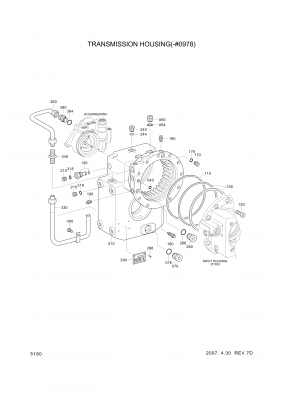 drawing for Hyundai Construction Equipment ZGAQ-00948 - HOUSING (figure 1)