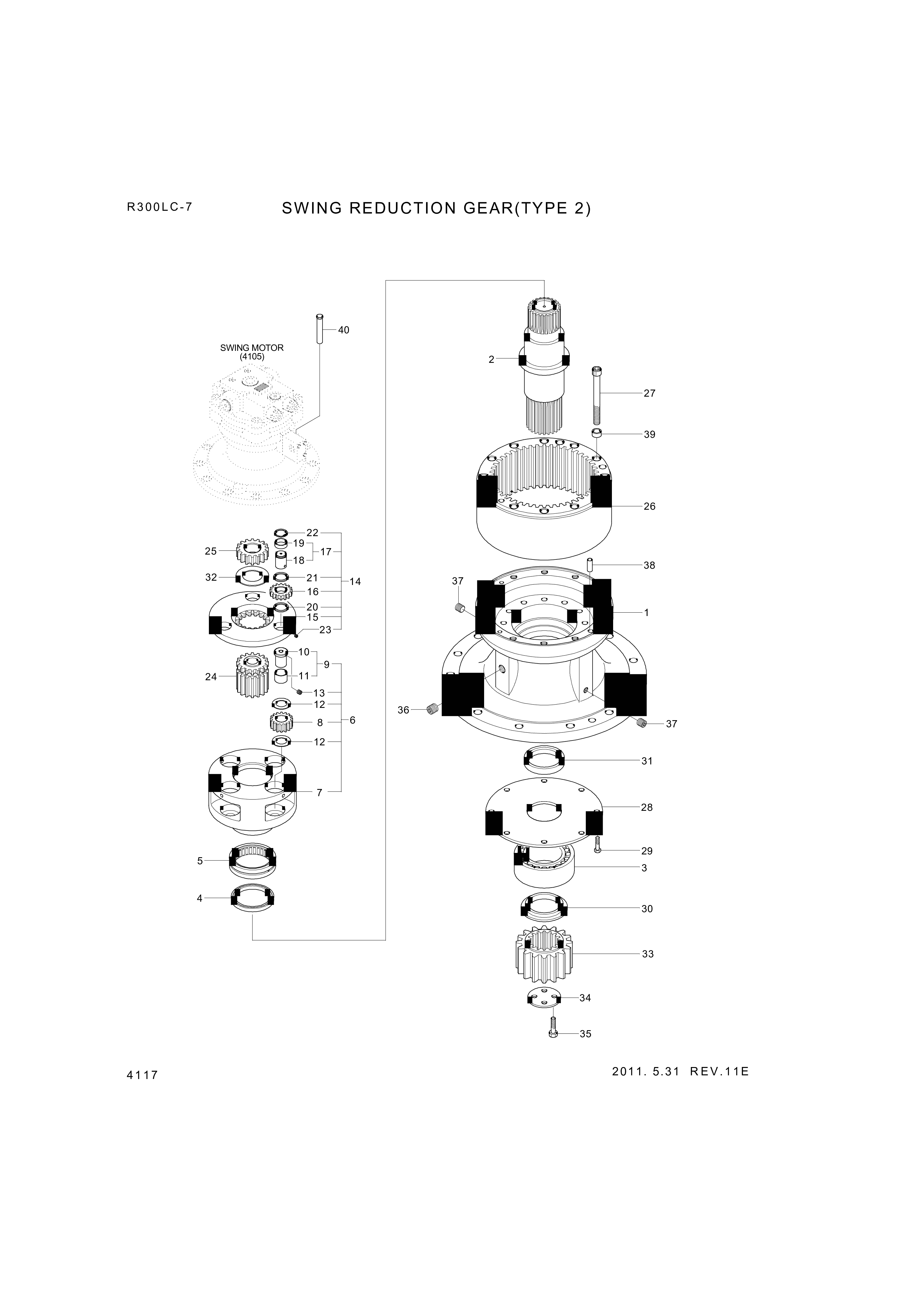 drawing for Hyundai Construction Equipment XKAQ-00146 - BEARING-TAPERROLLER (figure 3)