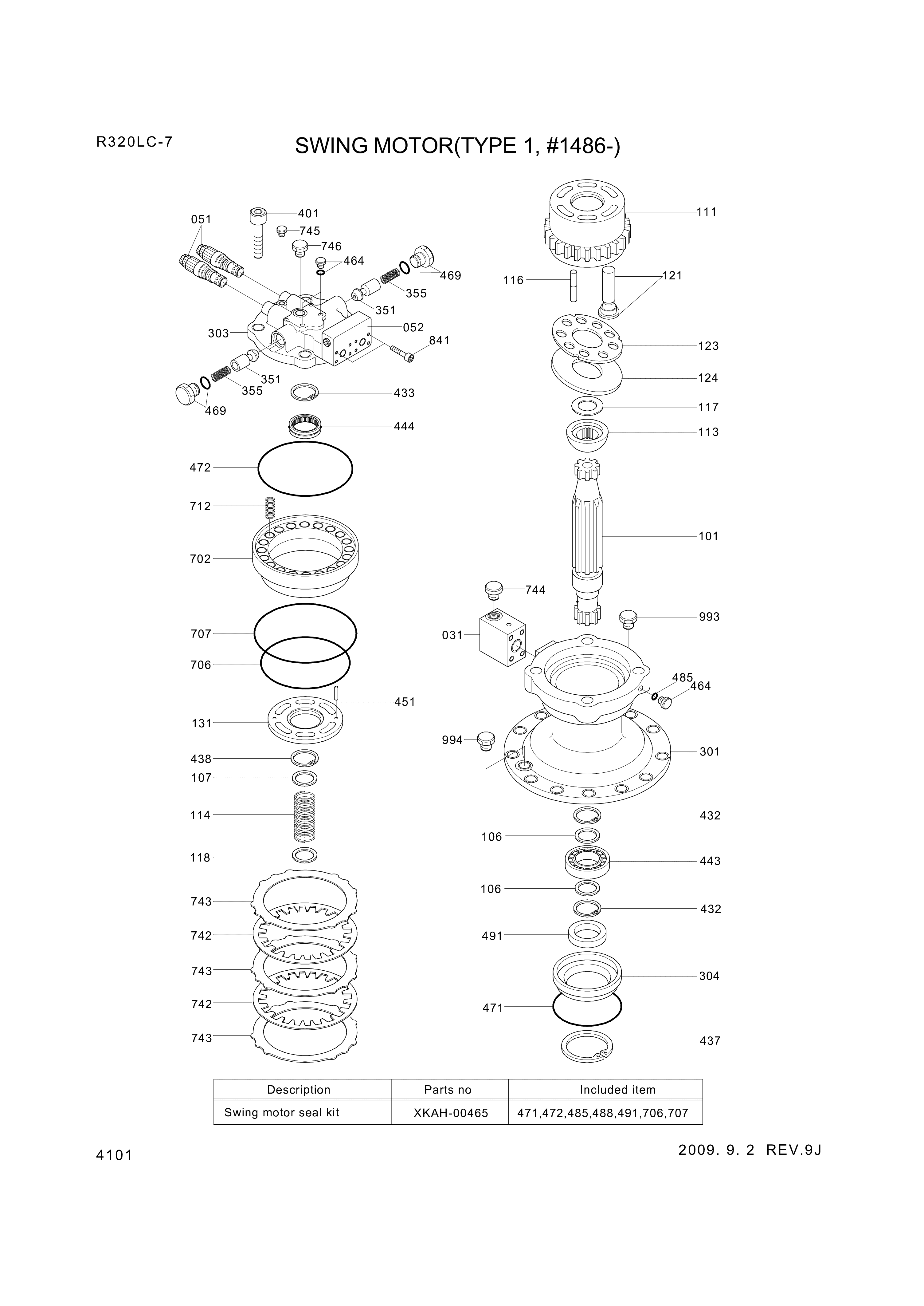 drawing for Hyundai Construction Equipment XKAH-00615KT - PISTON SET-ROTARY(9EA) (figure 2)