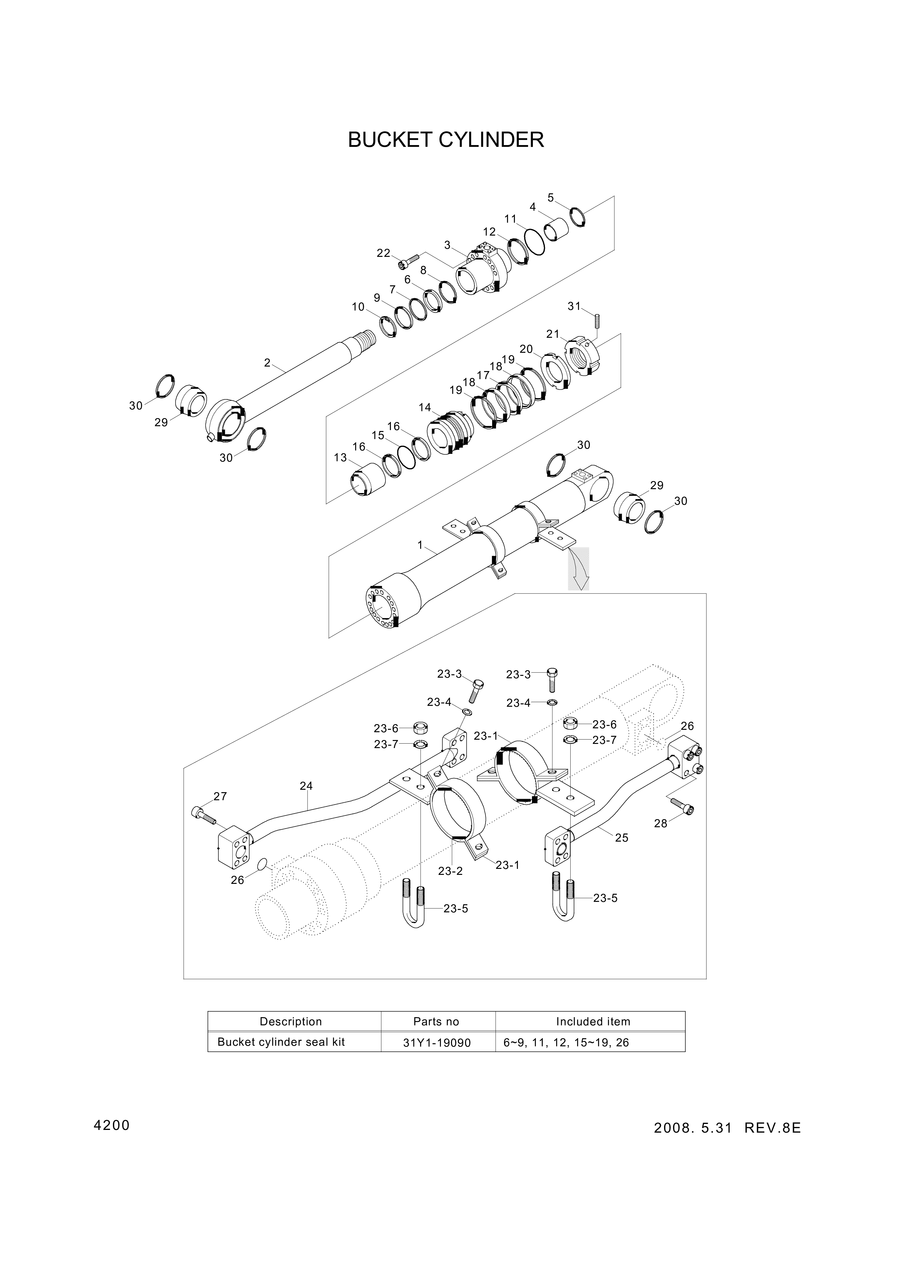 drawing for Hyundai Construction Equipment 333-11 - RING-BACK UP (figure 4)