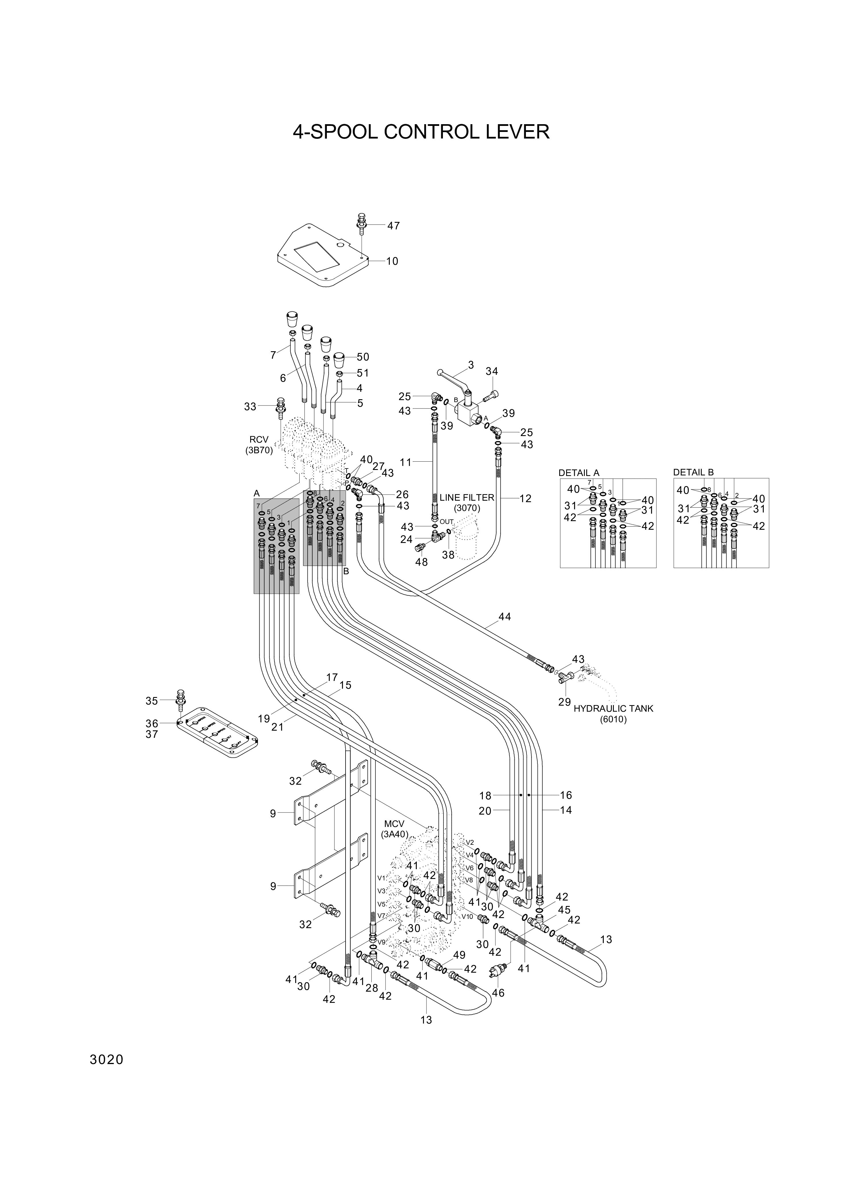 drawing for Hyundai Construction Equipment P930-042019 - HOSE ASSY-ORFS&THD (figure 3)