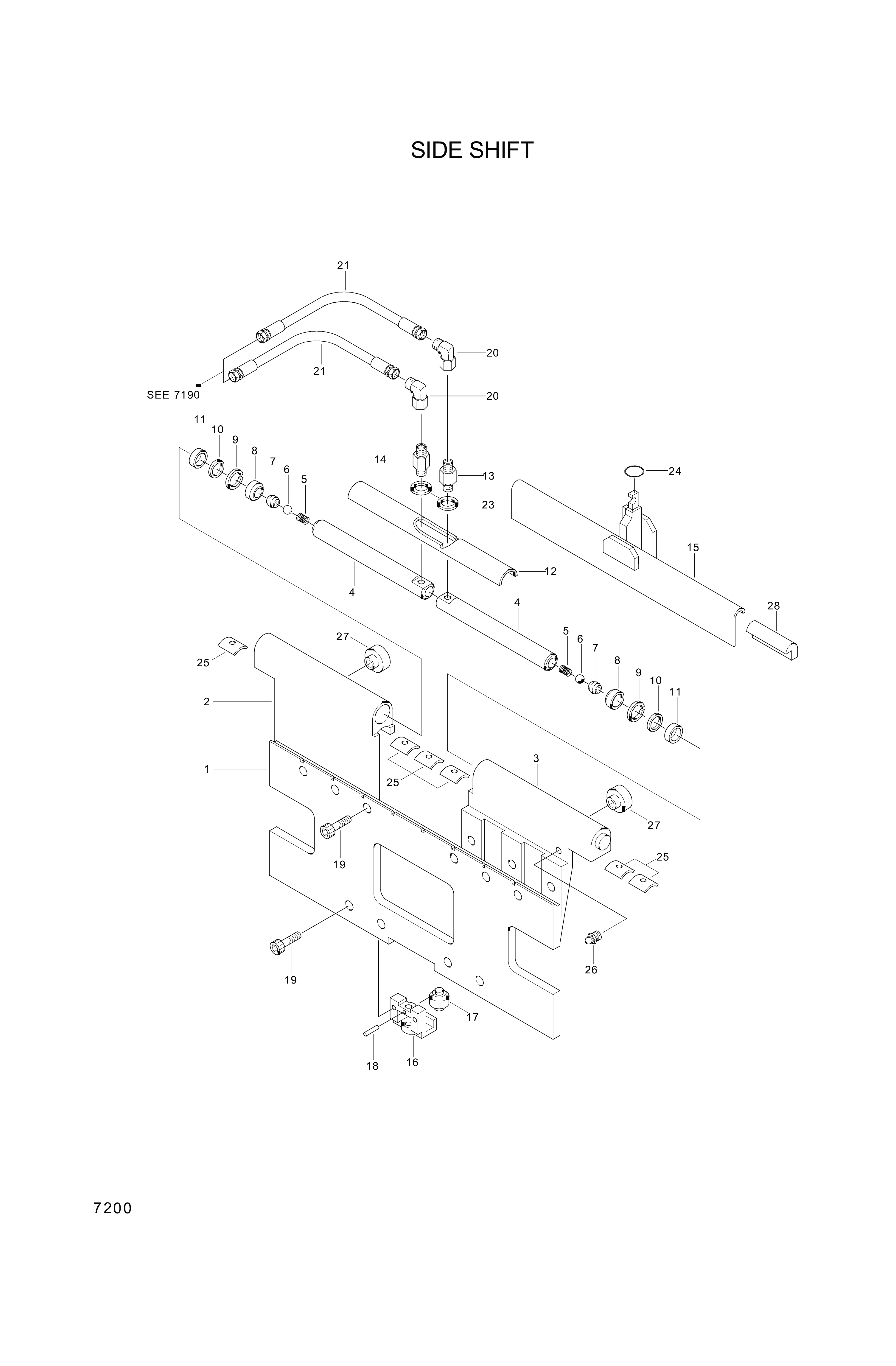 drawing for Hyundai Construction Equipment 021.0.03.54.01 - BEARING-SLIDING (figure 1)