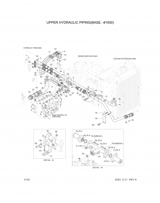 Technical drawing of Hyundai Construction Equipment S207-101002 NUT-HEX with dimensions and layout (figure 4)
