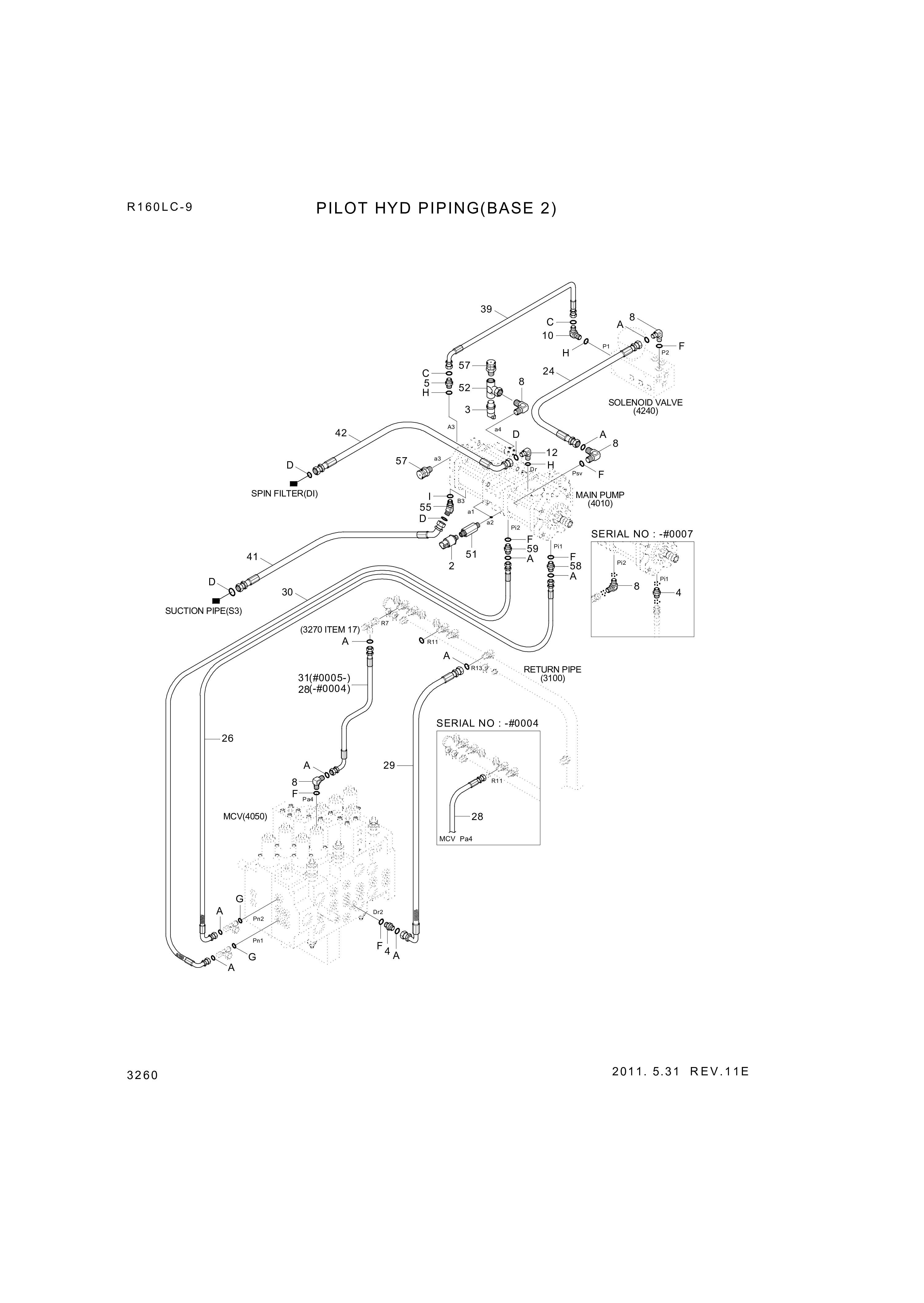 drawing for Hyundai Construction Equipment P930-043043 - HOSE ASSY-ORFS&THD (figure 1)