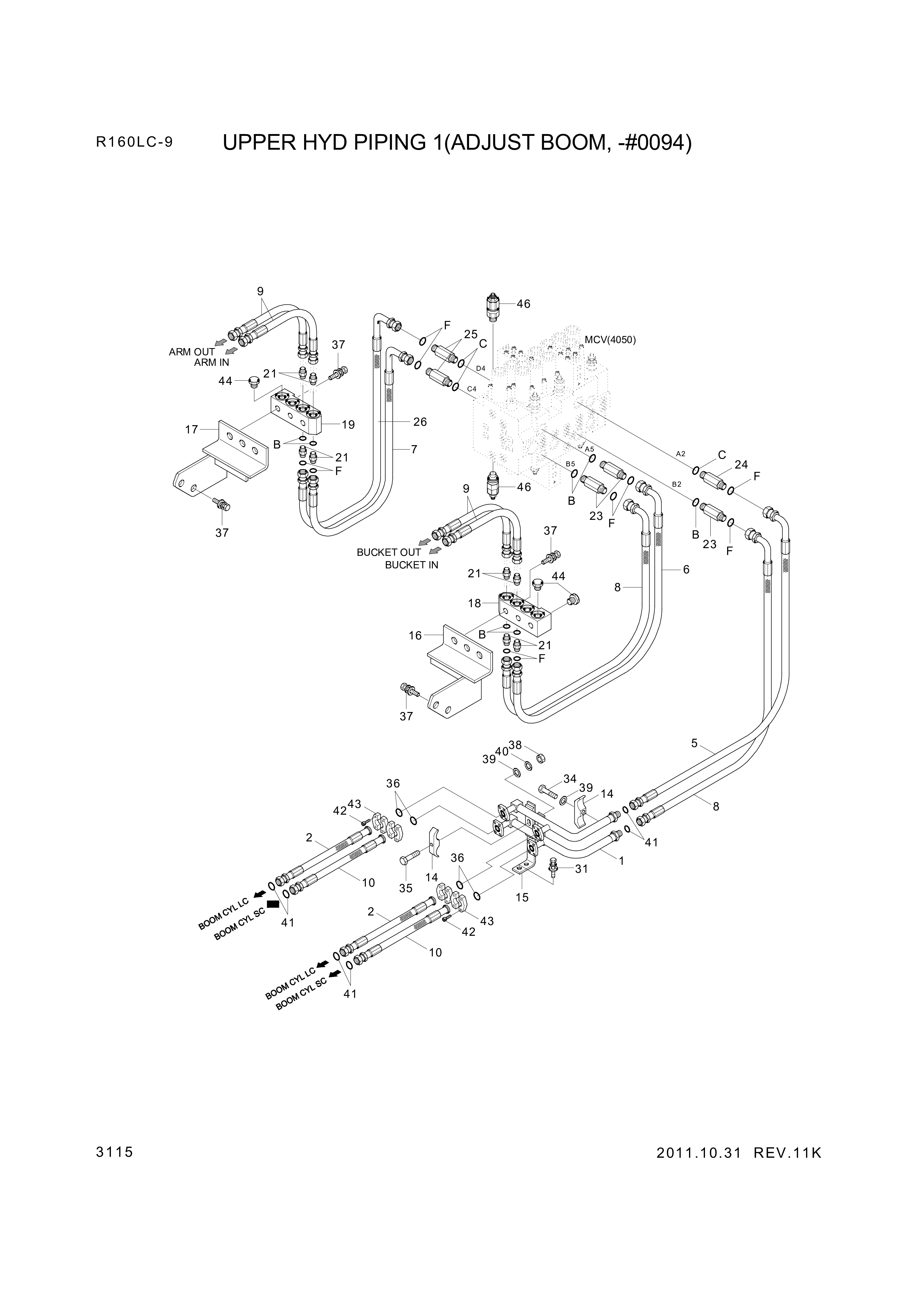 drawing for Hyundai Construction Equipment 35EA-12510 - MANIFOLD-RH (figure 2)