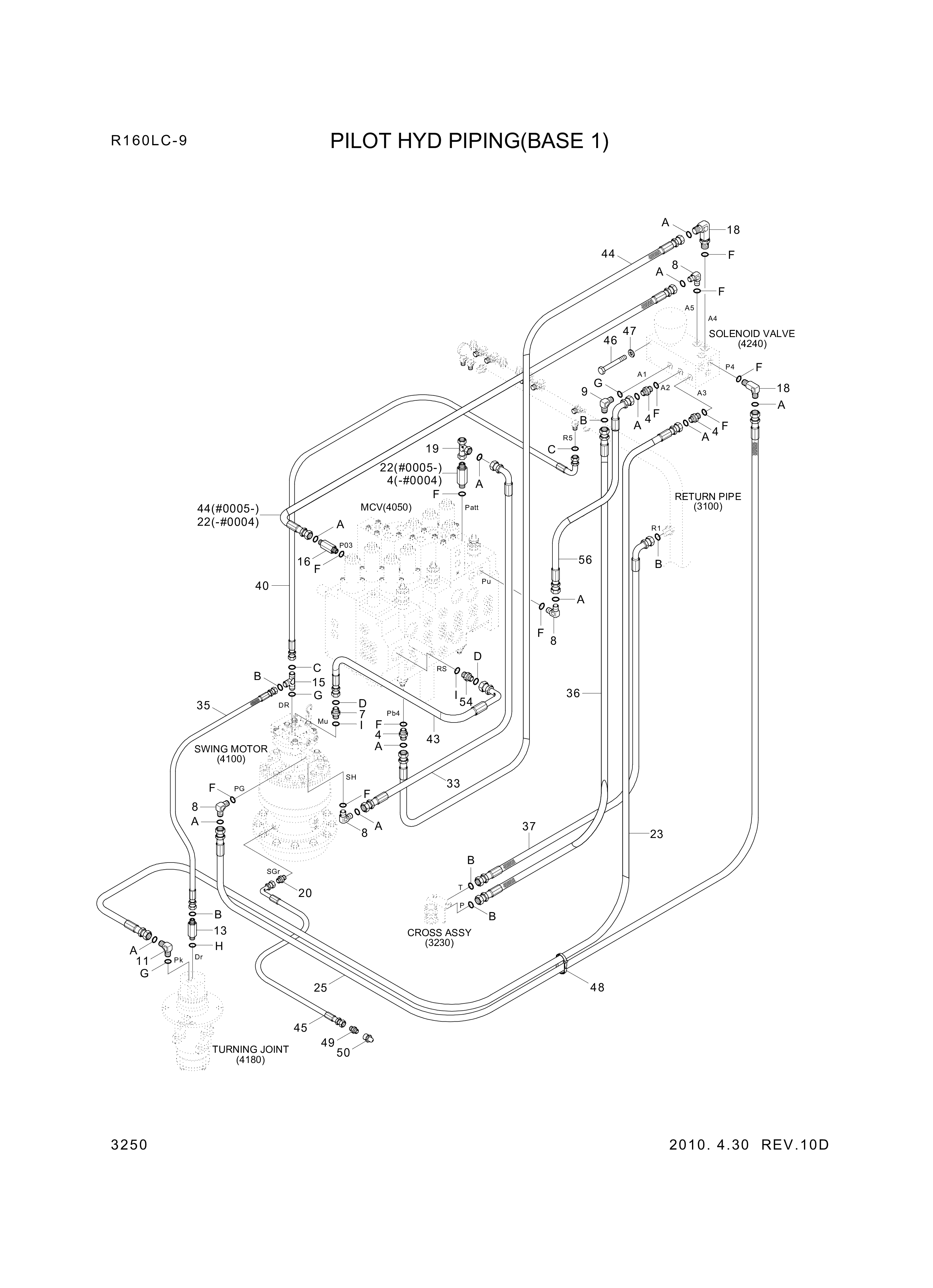 drawing for Hyundai Construction Equipment X420-042036 - HOSE ASSY-SYNF&ORFS (figure 2)