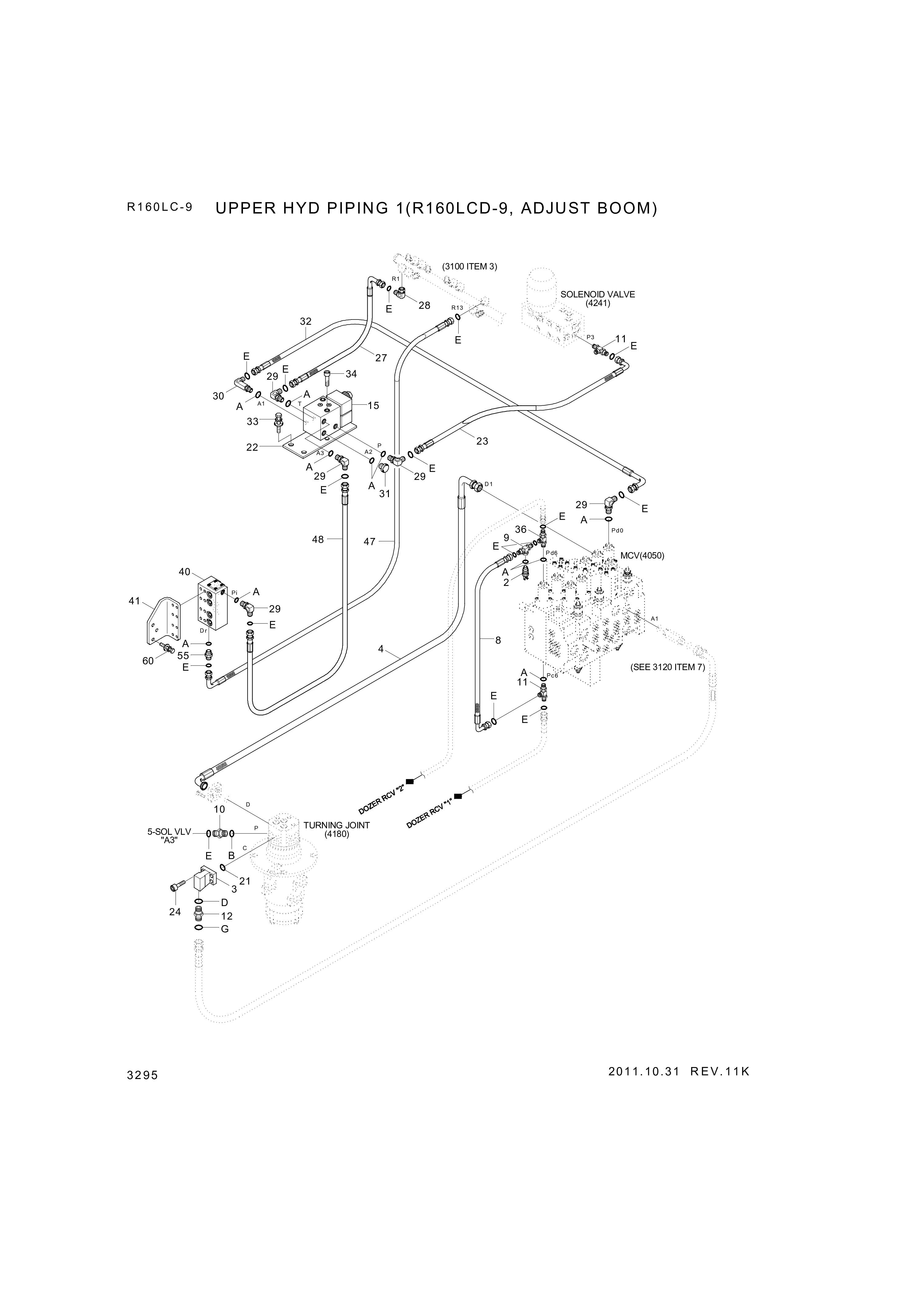 drawing for Hyundai Construction Equipment X420-042036 - HOSE ASSY-SYNF&ORFS (figure 3)