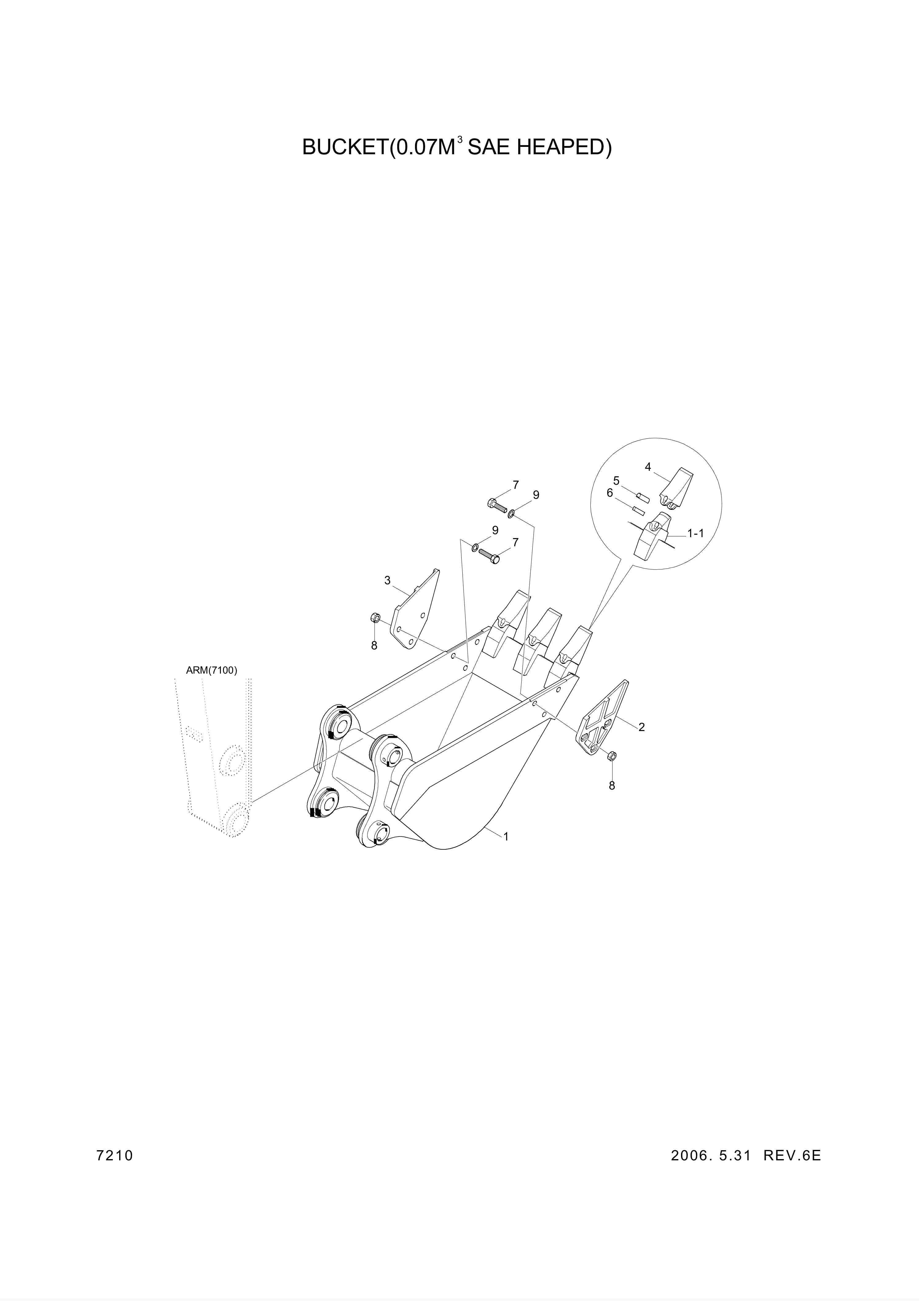 drawing for Hyundai Construction Equipment 61M8-33010 - BUCKET (figure 1)