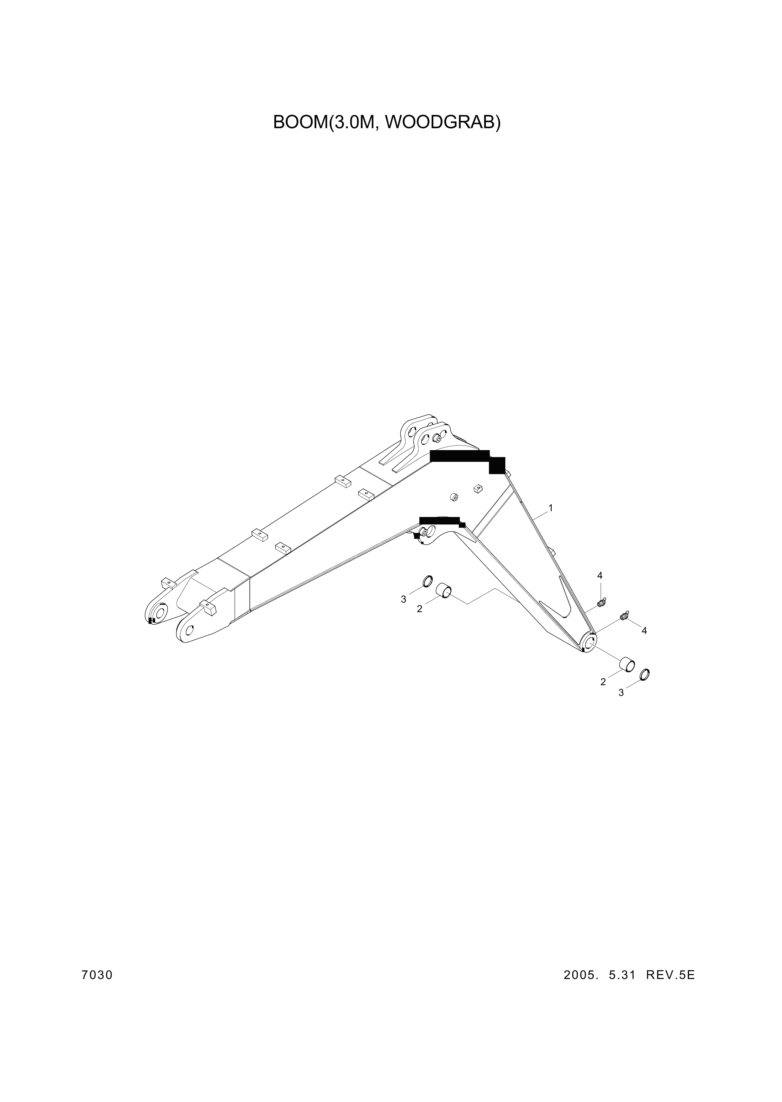 drawing for Hyundai Construction Equipment 61M8-15010 - Boom Wa(3.0m) (figure 2)