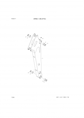 drawing for Hyundai Construction Equipment 61MH-15030 - BUSHING-OILLESS (figure 3)