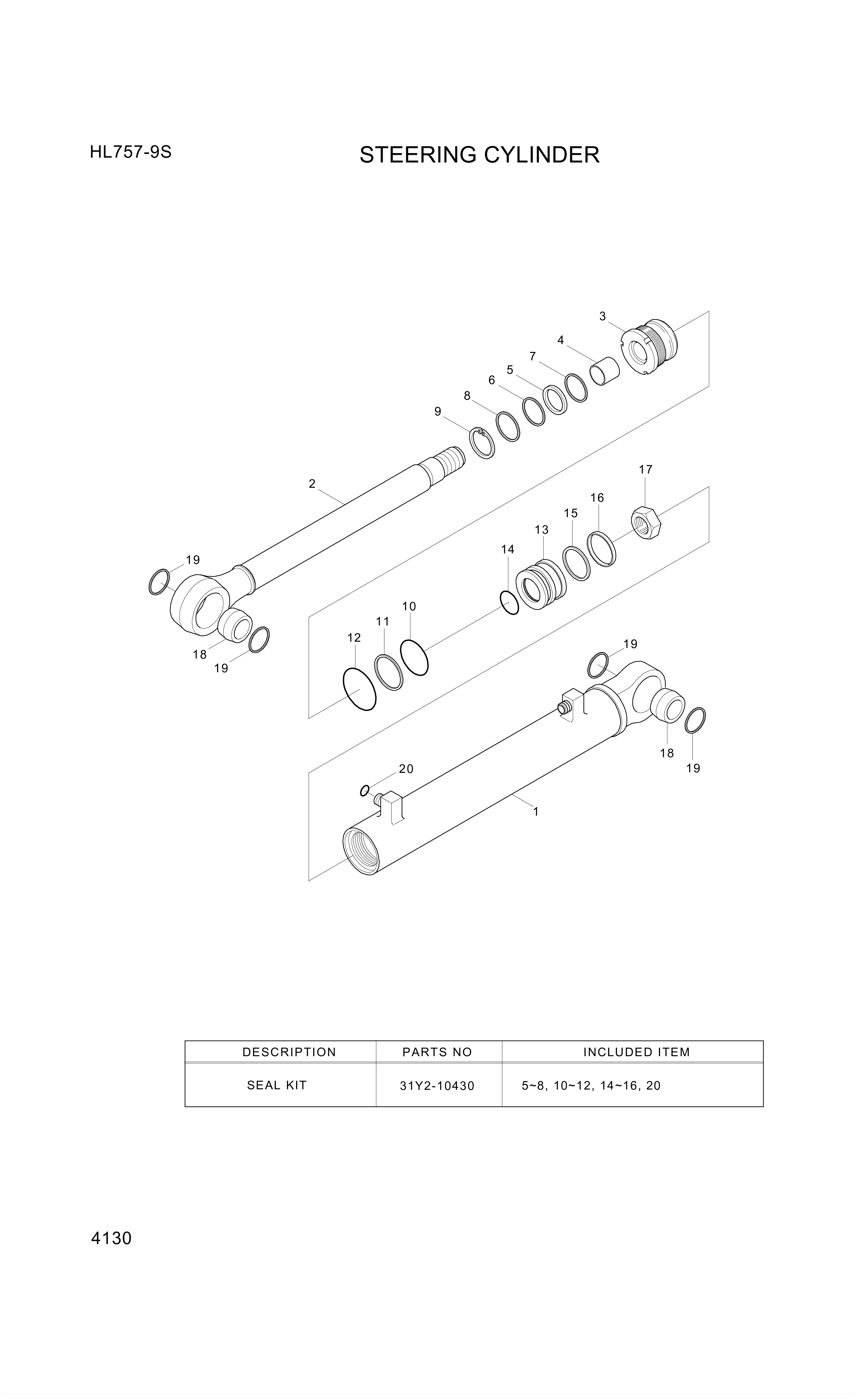 drawing for Hyundai Construction Equipment XCAV-00098 - BEARING-SPHERICAL (figure 4)