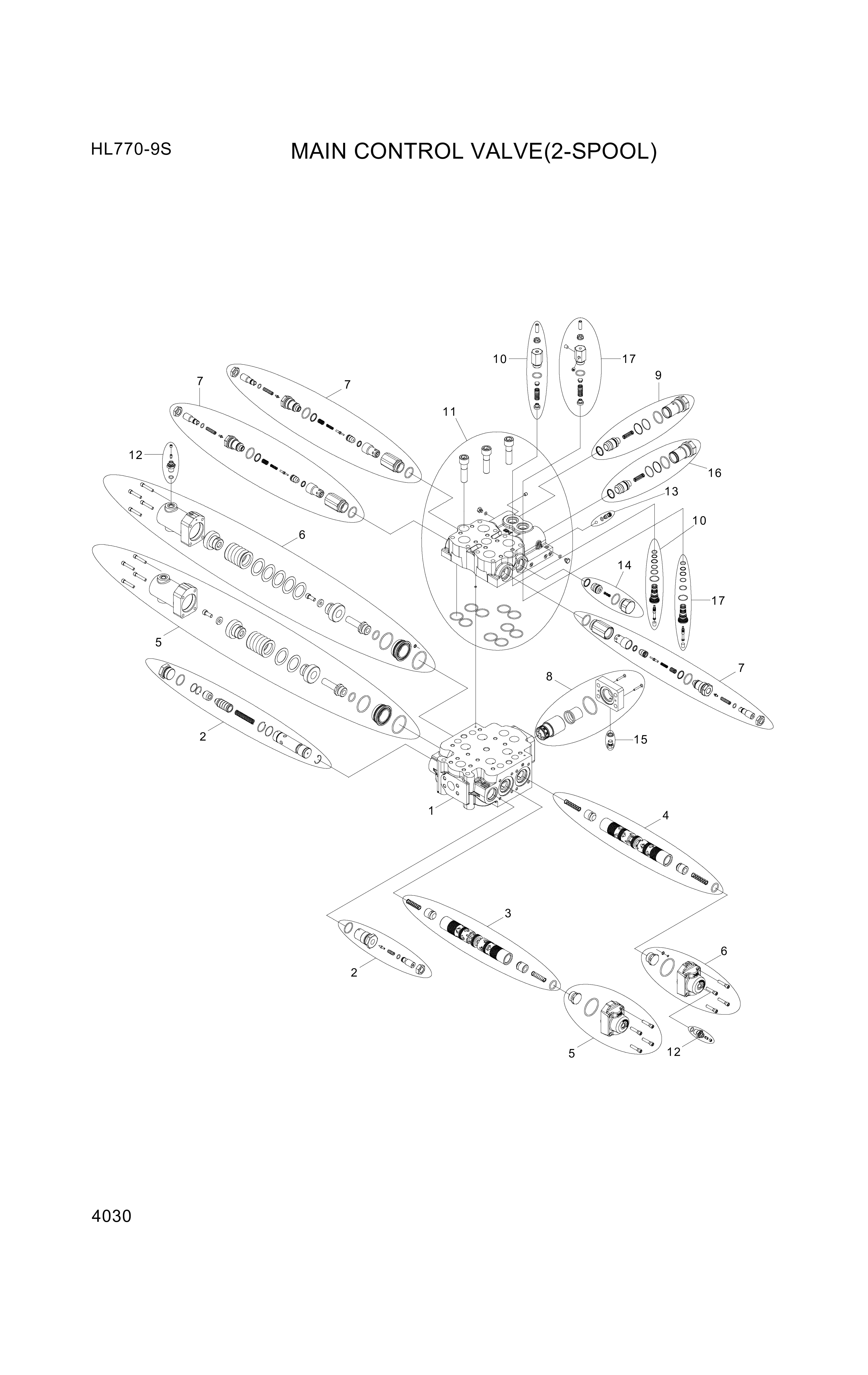 drawing for Hyundai Construction Equipment ZUAH-00056 - VALVE ASSY-PILOT (figure 3)